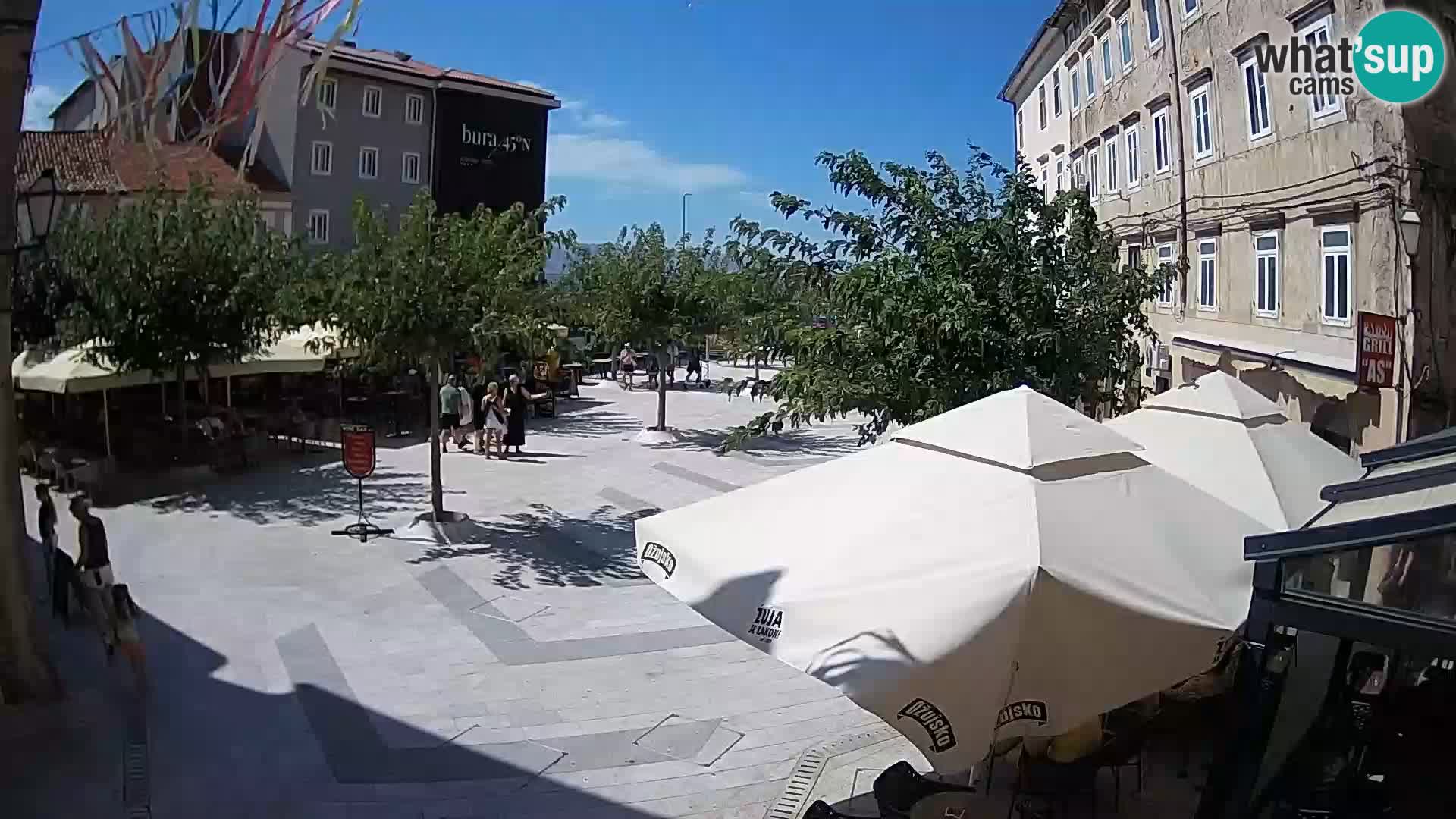Centre de la ville de Senj – Place Pavlin – Live Cam Dalmatie