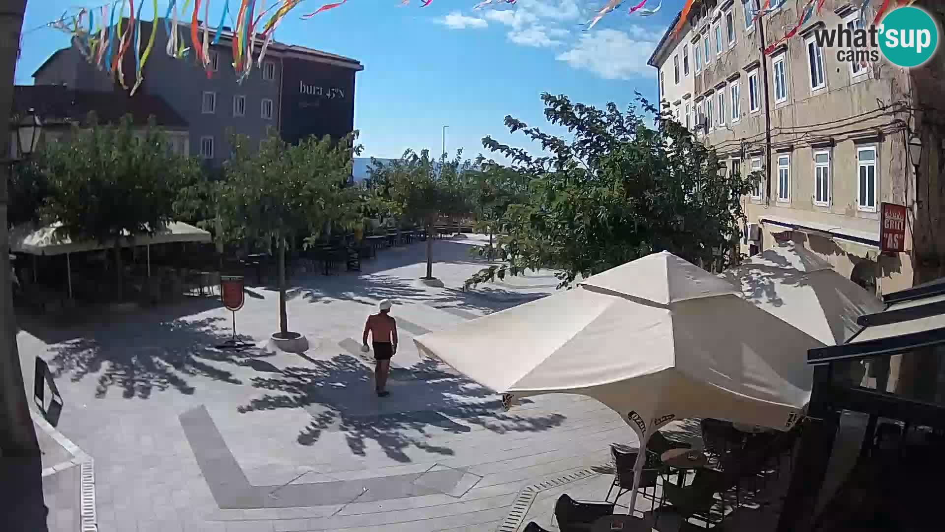 Centre de la ville de Senj – Place Pavlin – Live Cam Dalmatie
