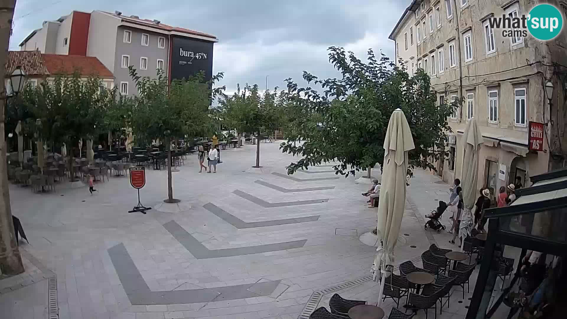 Centre de la ville de Senj – Place Pavlin – Live Cam Dalmatie