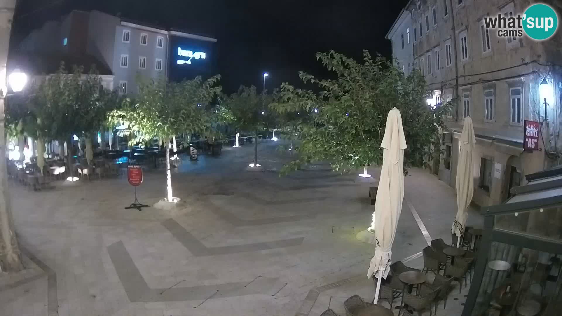 Centro de la ciudad de Senj – plaza Pavlin – Live Cam Dalmacia