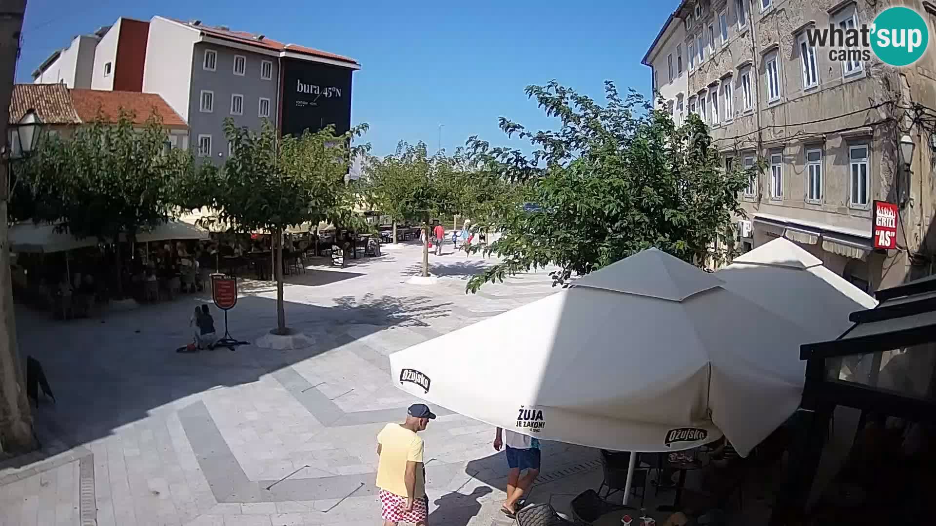 Centre de la ville de Senj – Place Pavlin – Live Cam Dalmatie