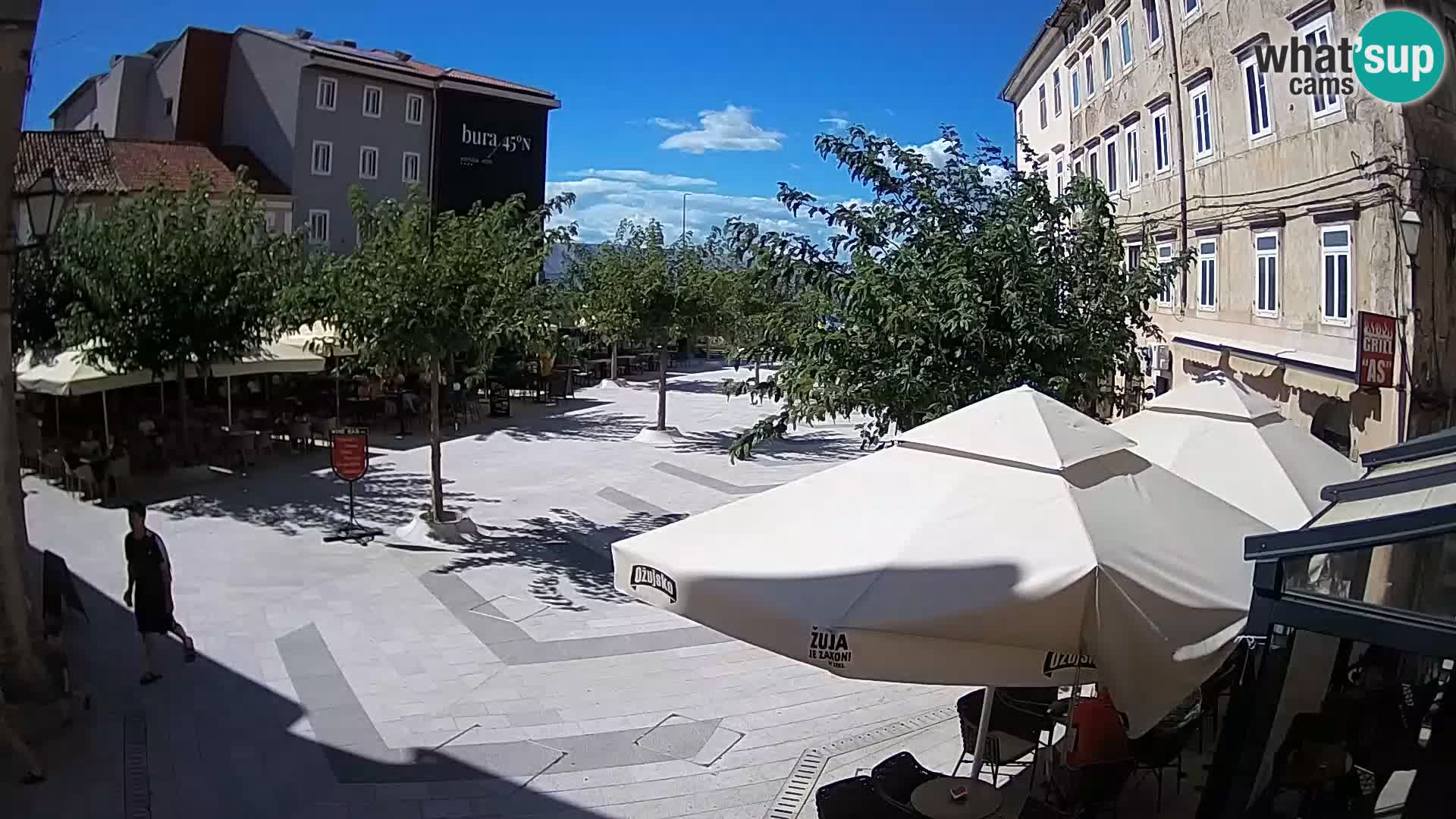 Center mesta Senj – Pavlinski trg – spletne kamere Dalmacija