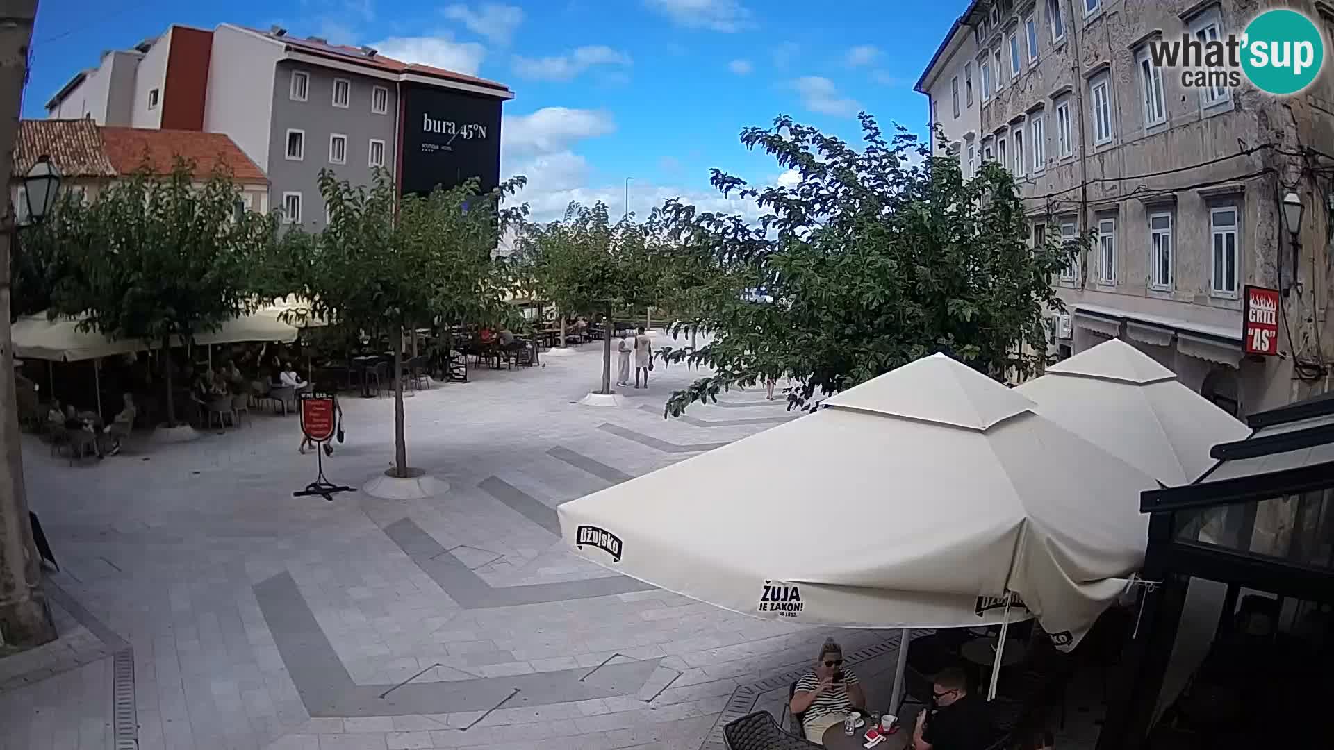 Centro della città di Senj – Piazza Pavlin – Live Cam Dalmazia