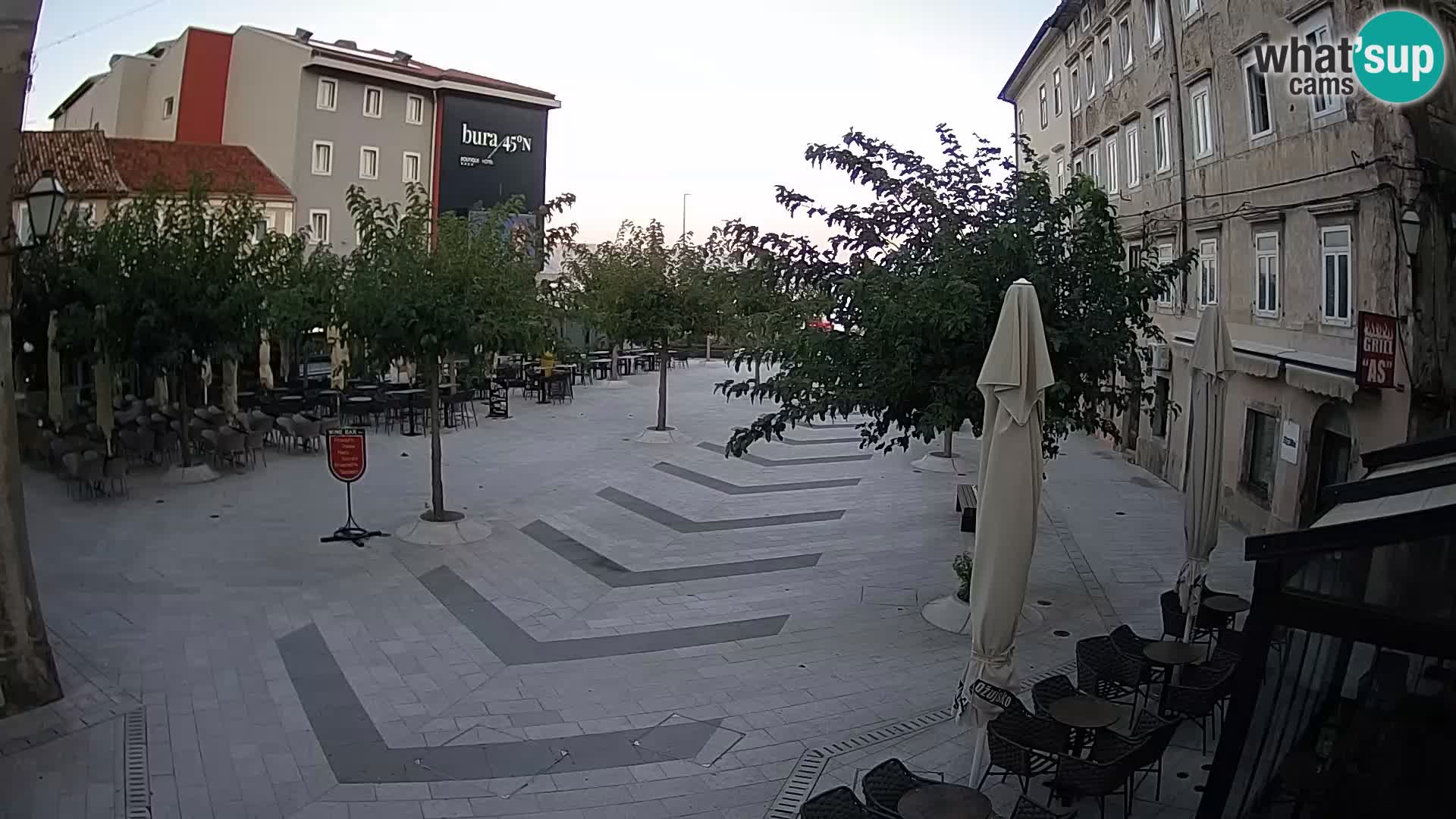 Centro della città di Senj – Piazza Pavlin – Live Cam Dalmazia