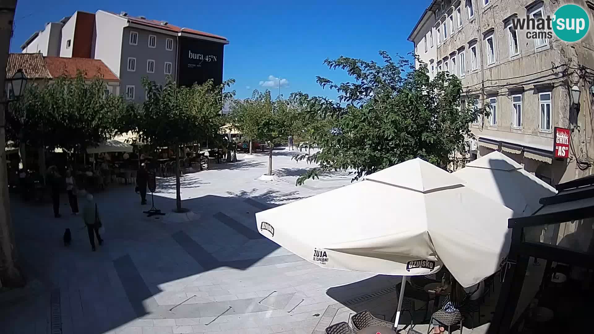 Center of Senj city – Pavlin square – Live Cam Dalmatia