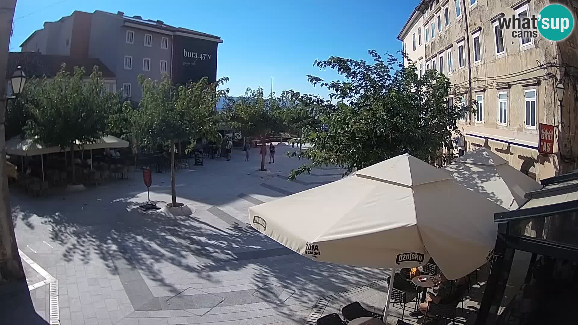 Centre de la ville de Senj – Place Pavlin – Live Cam Dalmatie