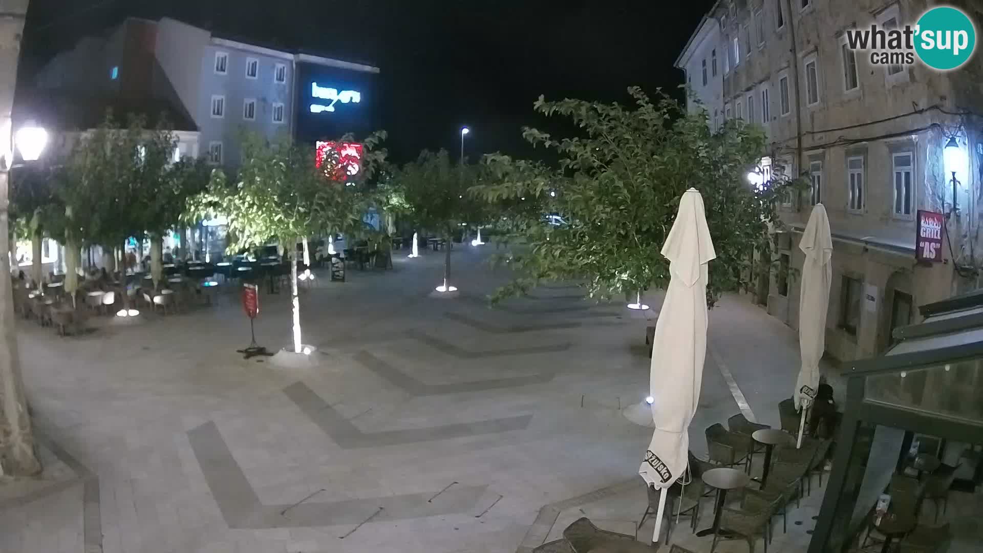 Centro de la ciudad de Senj – plaza Pavlin – Live Cam Dalmacia