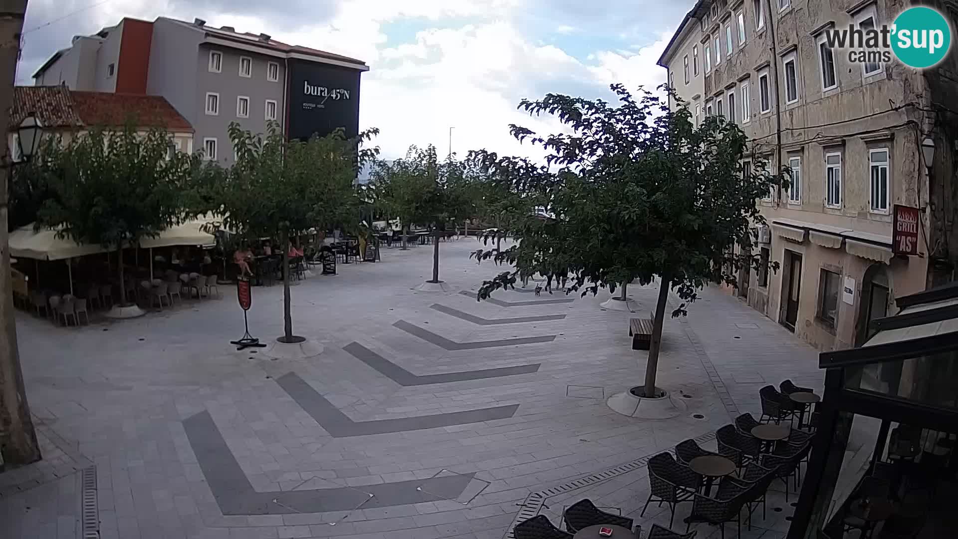 Center of Senj city – Pavlin square – Live Cam Dalmatia