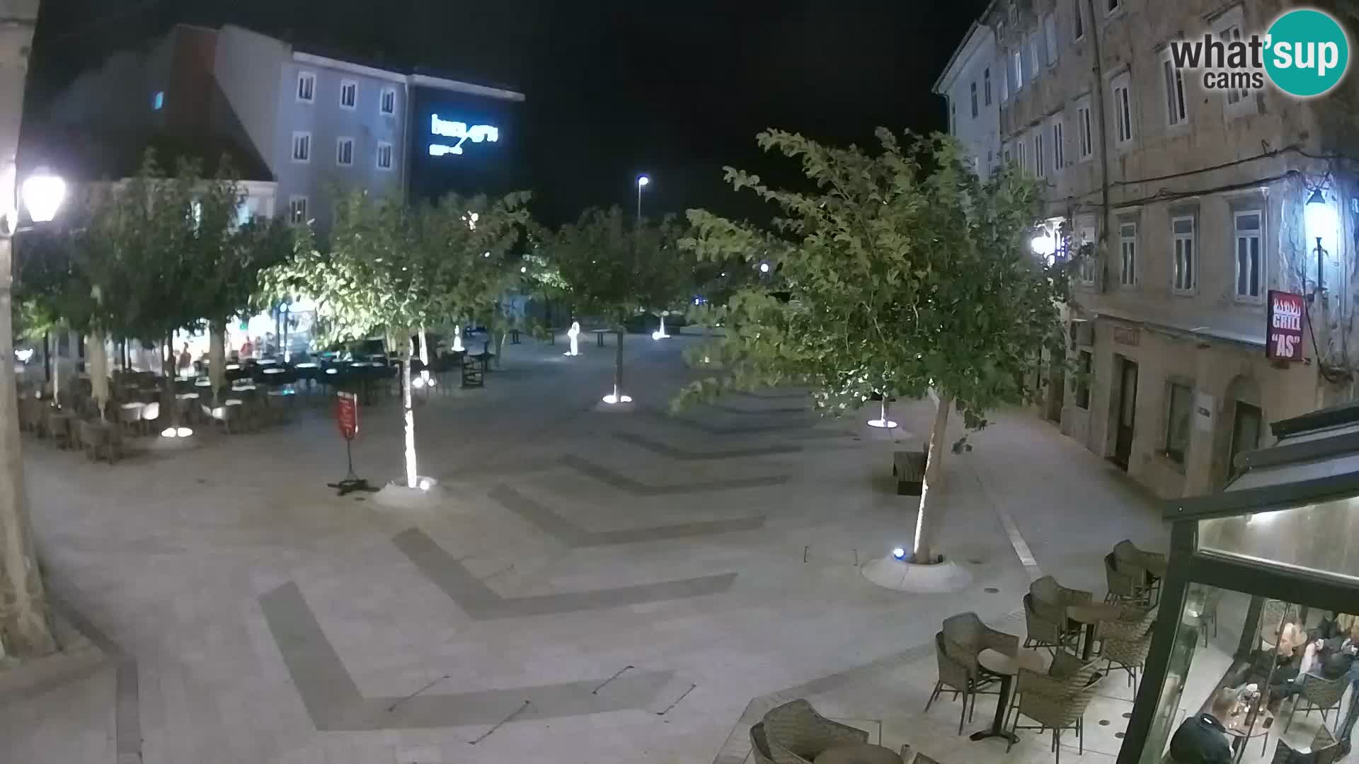 Centro de la ciudad de Senj – plaza Pavlin – Live Cam Dalmacia