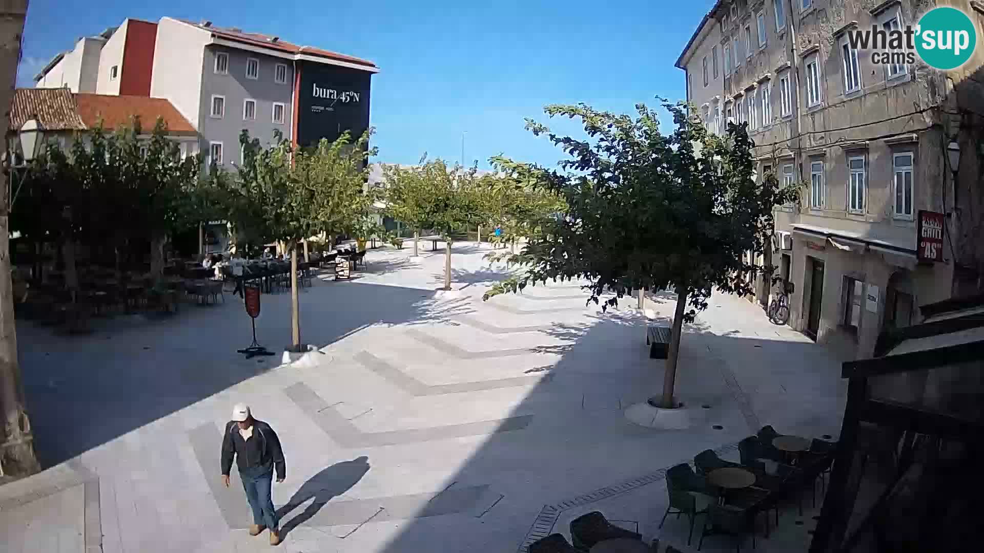 Center of Senj city – Pavlin square – Live Cam Dalmatia