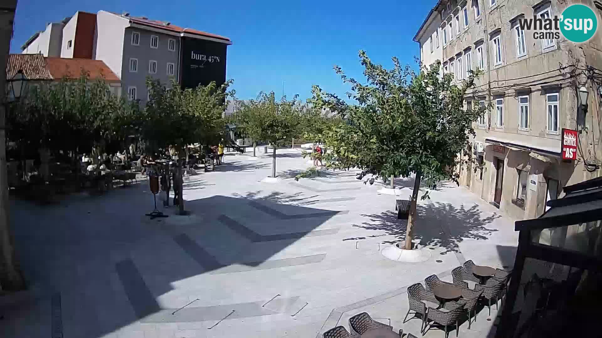 Centre de la ville de Senj – Place Pavlin – Live Cam Dalmatie