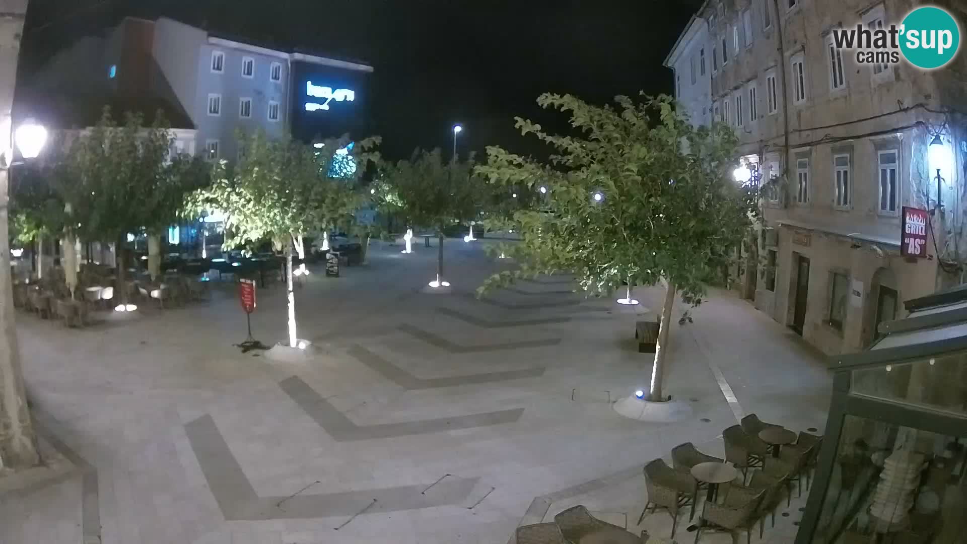Center mesta Senj – Pavlinski trg – spletne kamere Dalmacija