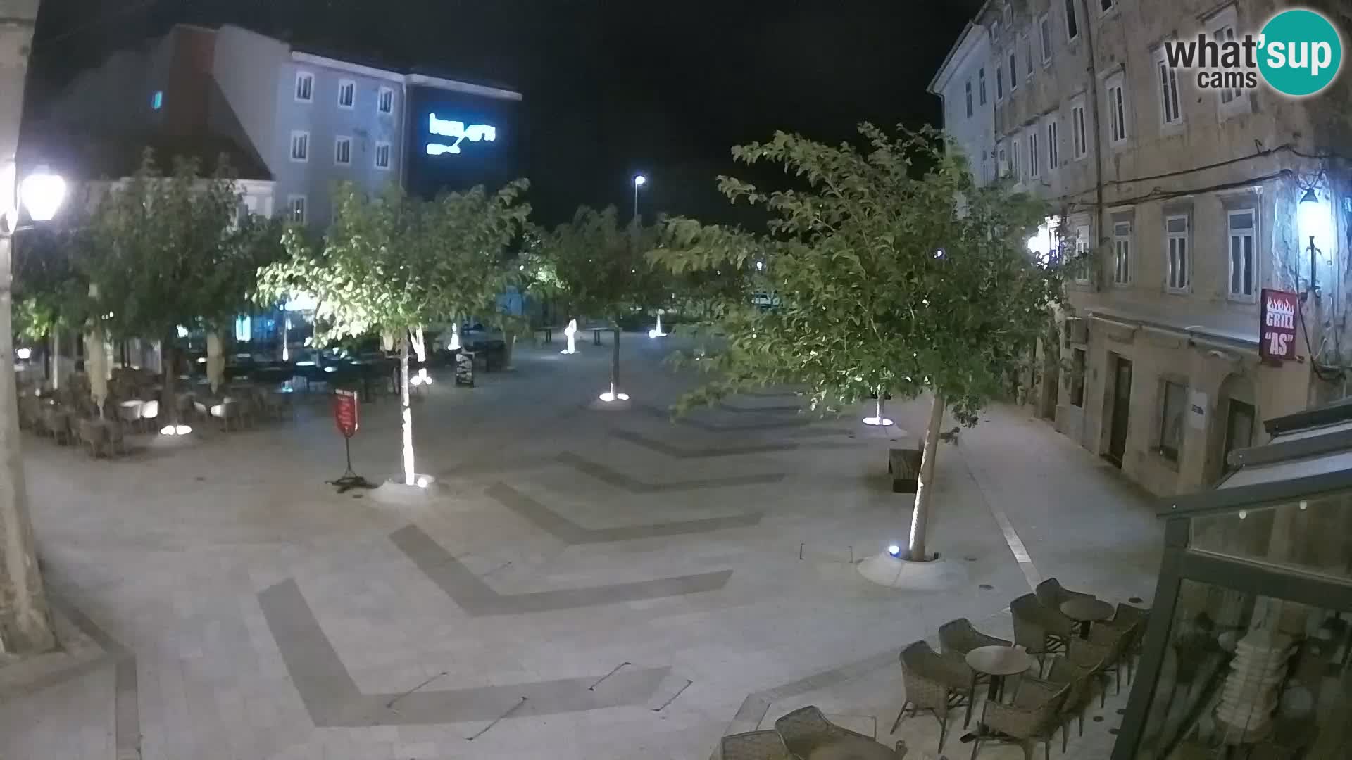 Center mesta Senj – Pavlinski trg – spletne kamere Dalmacija