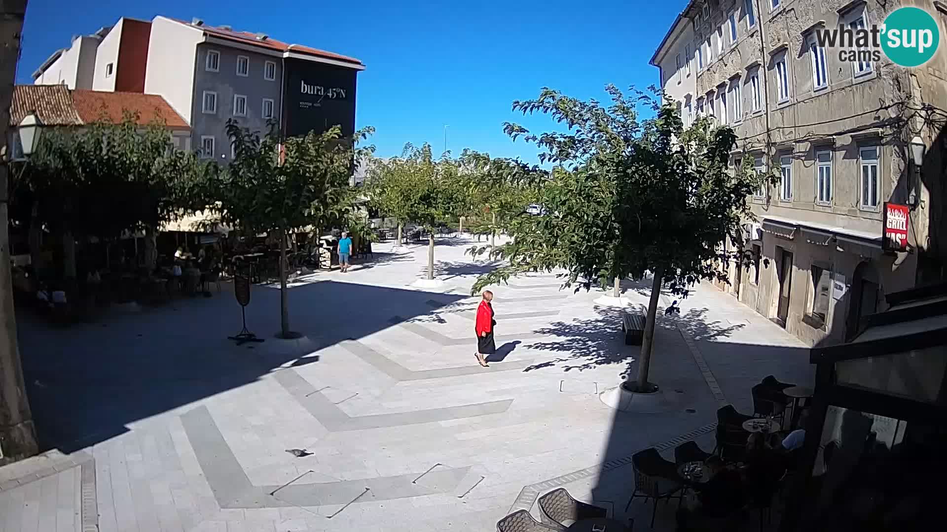 Centro de la ciudad de Senj – plaza Pavlin – Live Cam Dalmacia