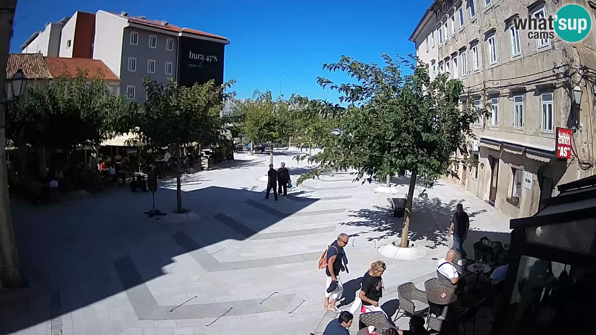 Center of Senj city – Pavlin square – Live Cam Dalmatia