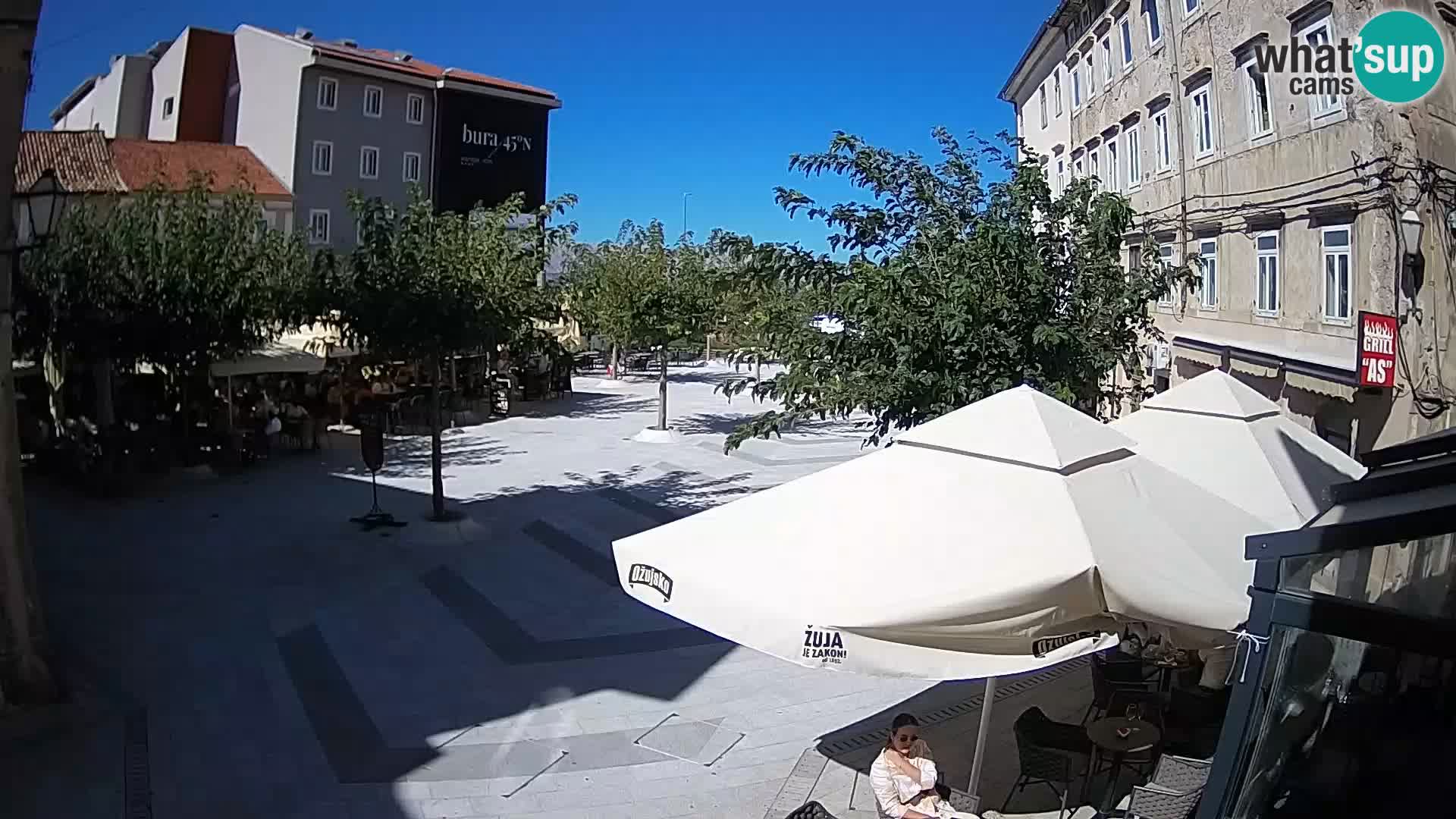 Centre de la ville de Senj – Place Pavlin – Live Cam Dalmatie