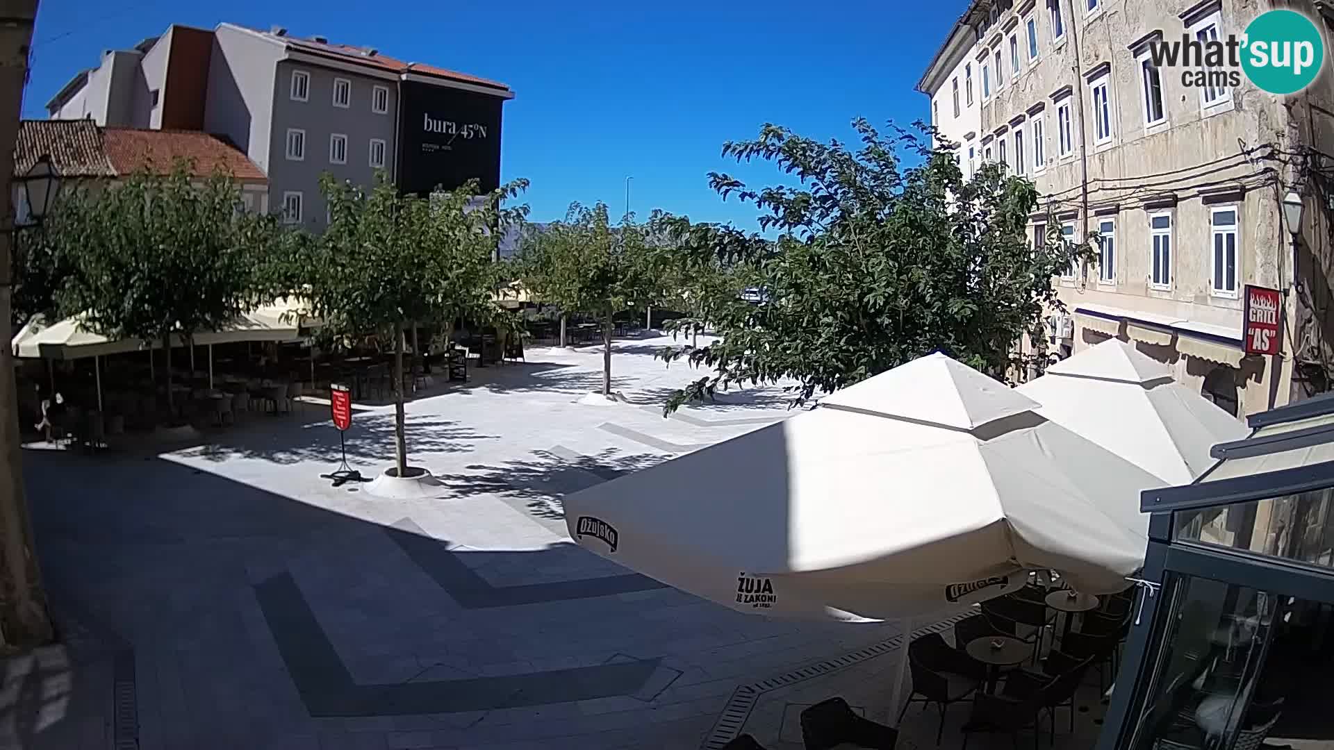 Centro della città di Senj – Piazza Pavlin – Live Cam Dalmazia