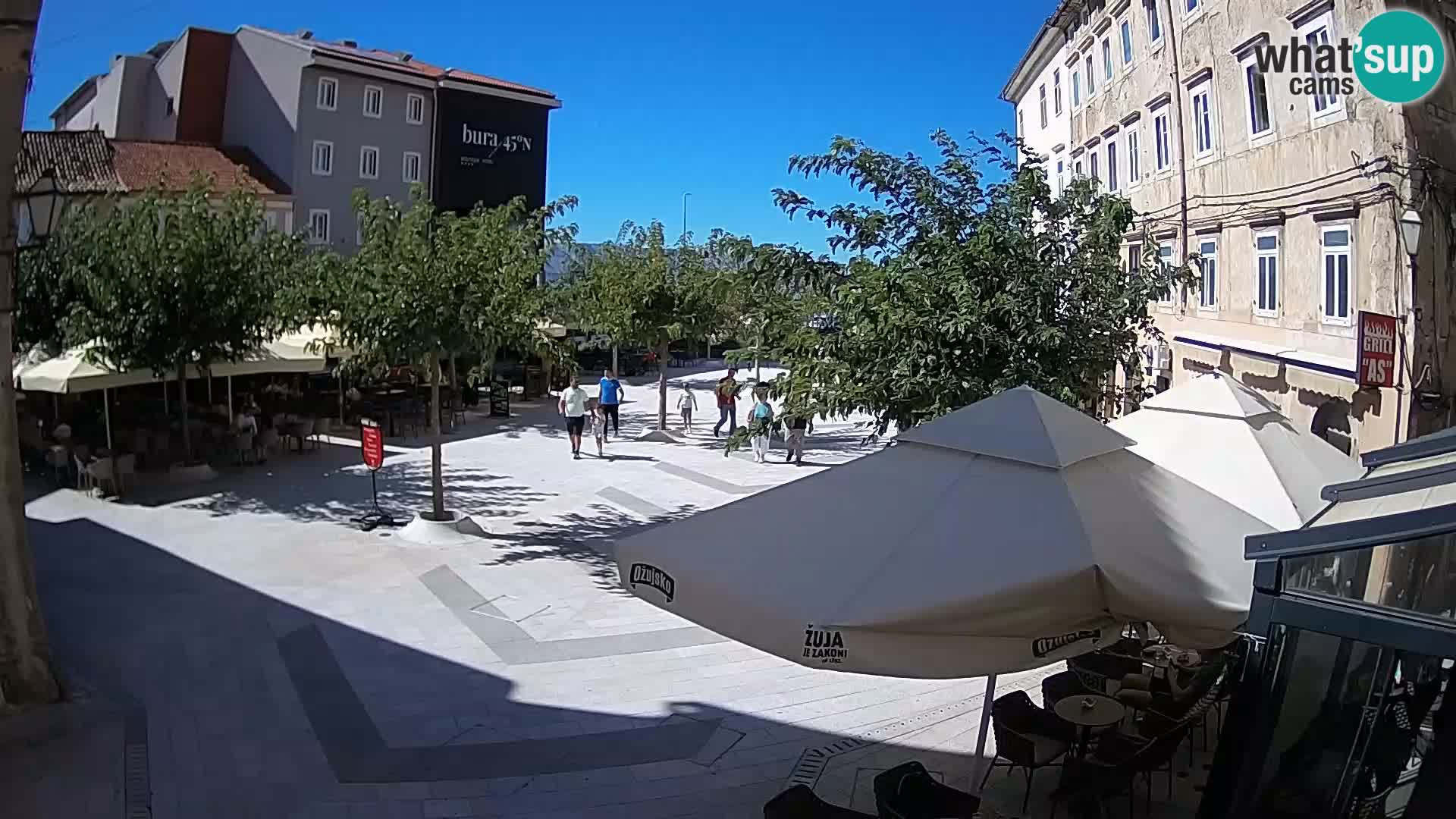 Center of Senj city – Pavlin square – Live Cam Dalmatia