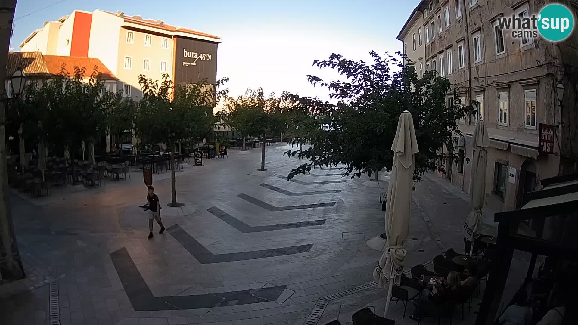 Centro de la ciudad de Senj – plaza Pavlin – Live Cam Dalmacia