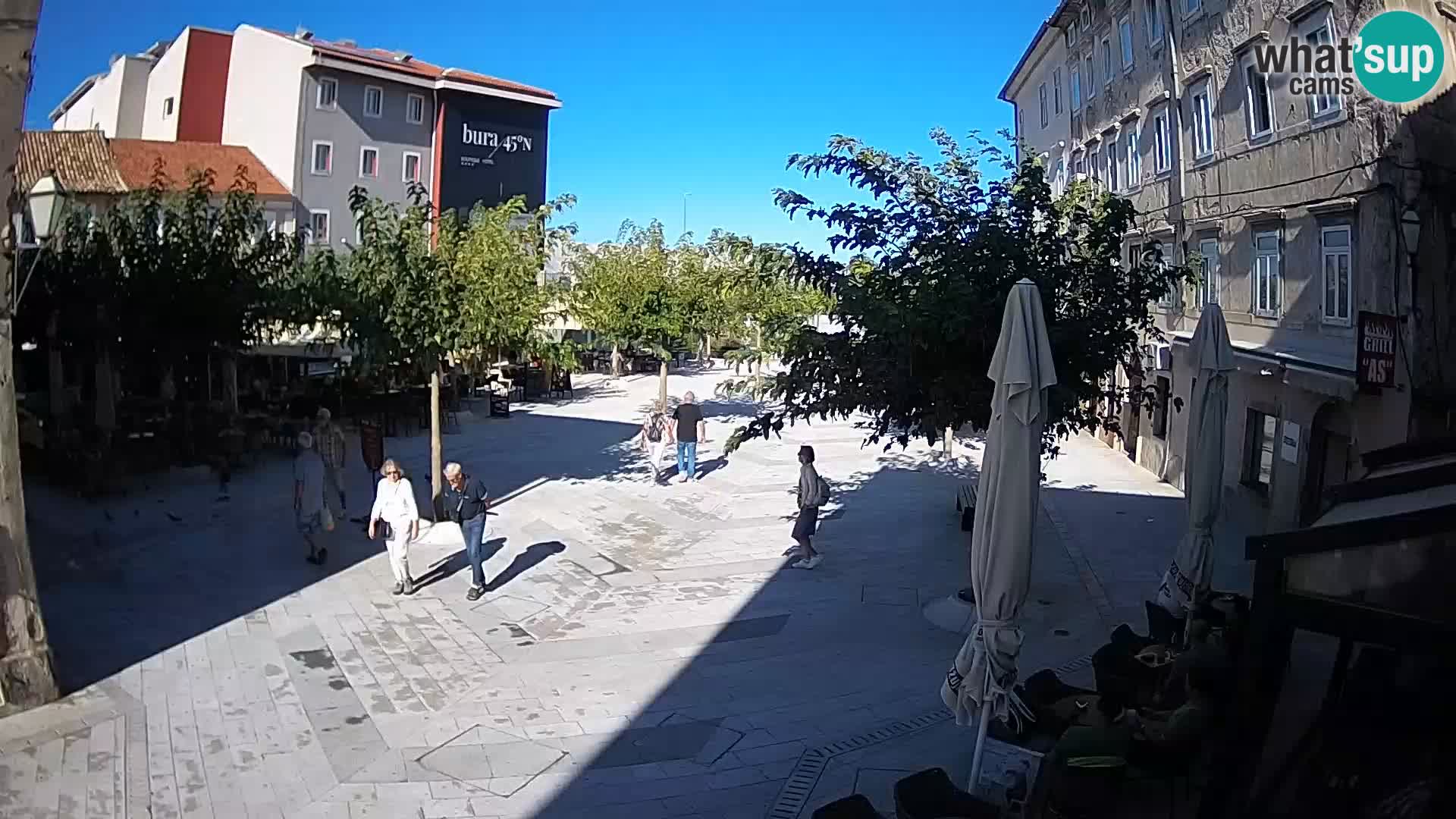 Centro de la ciudad de Senj – plaza Pavlin – Live Cam Dalmacia