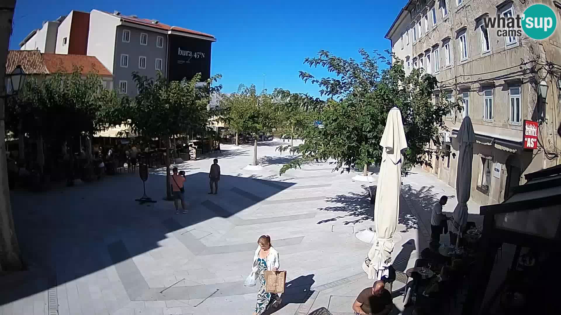 Centro della città di Senj – Piazza Pavlin – Live Cam Dalmazia