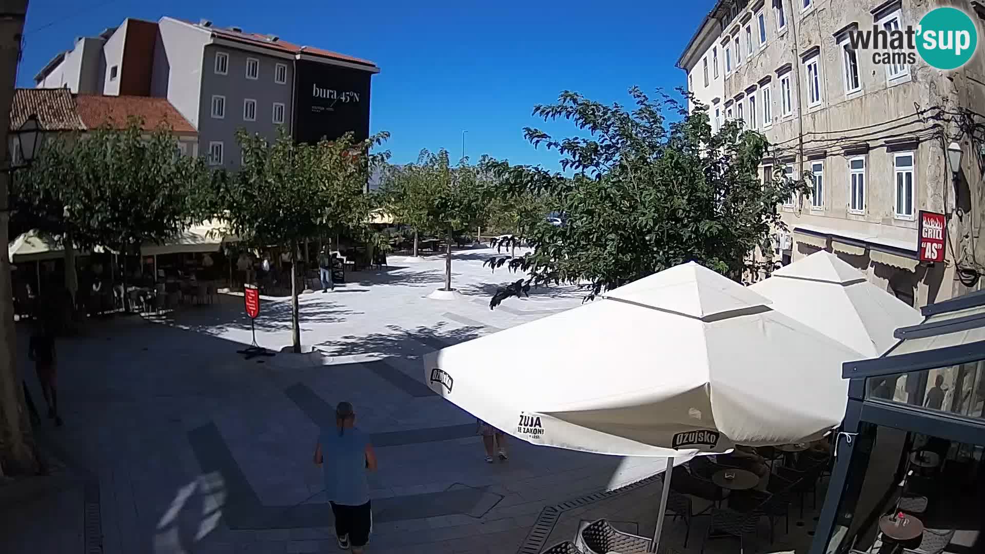 Centre de la ville de Senj – Place Pavlin – Live Cam Dalmatie