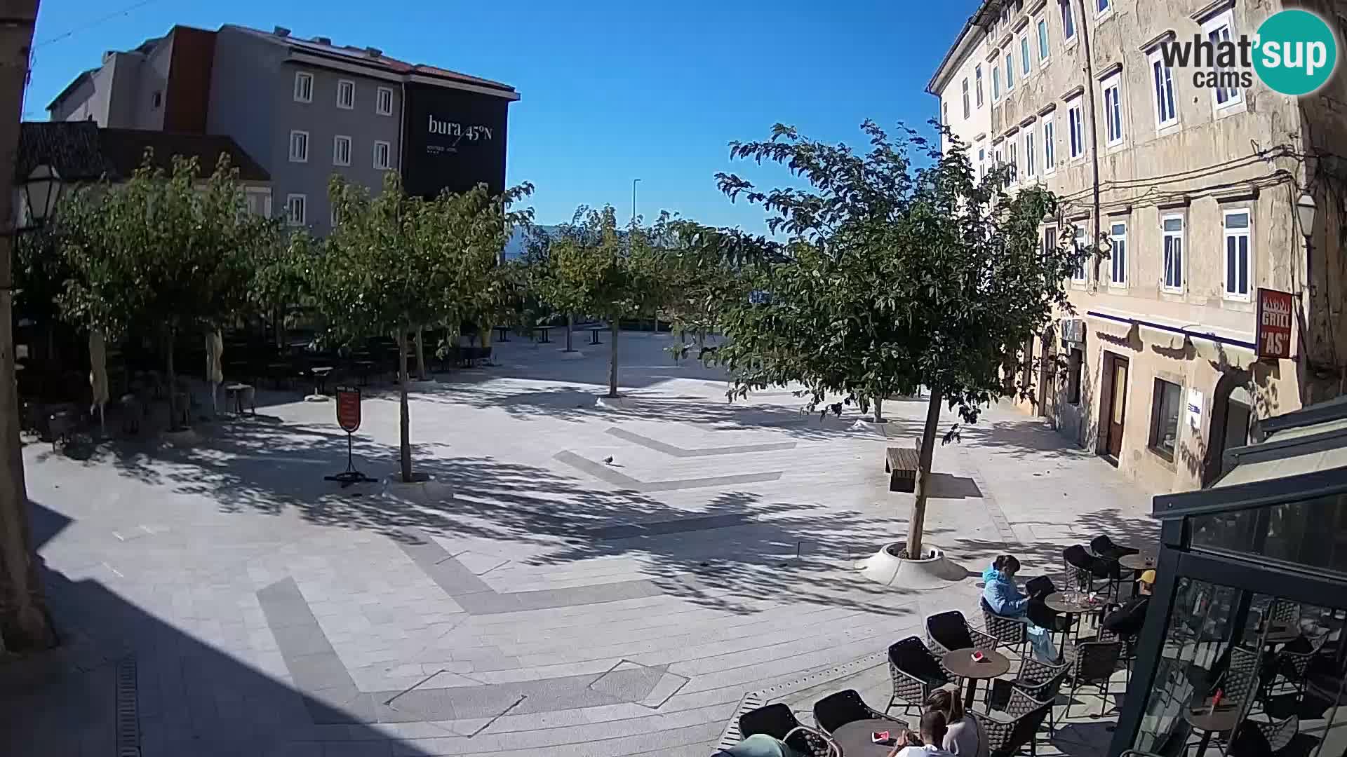 Center of Senj city – Pavlin square – Live Cam Dalmatia