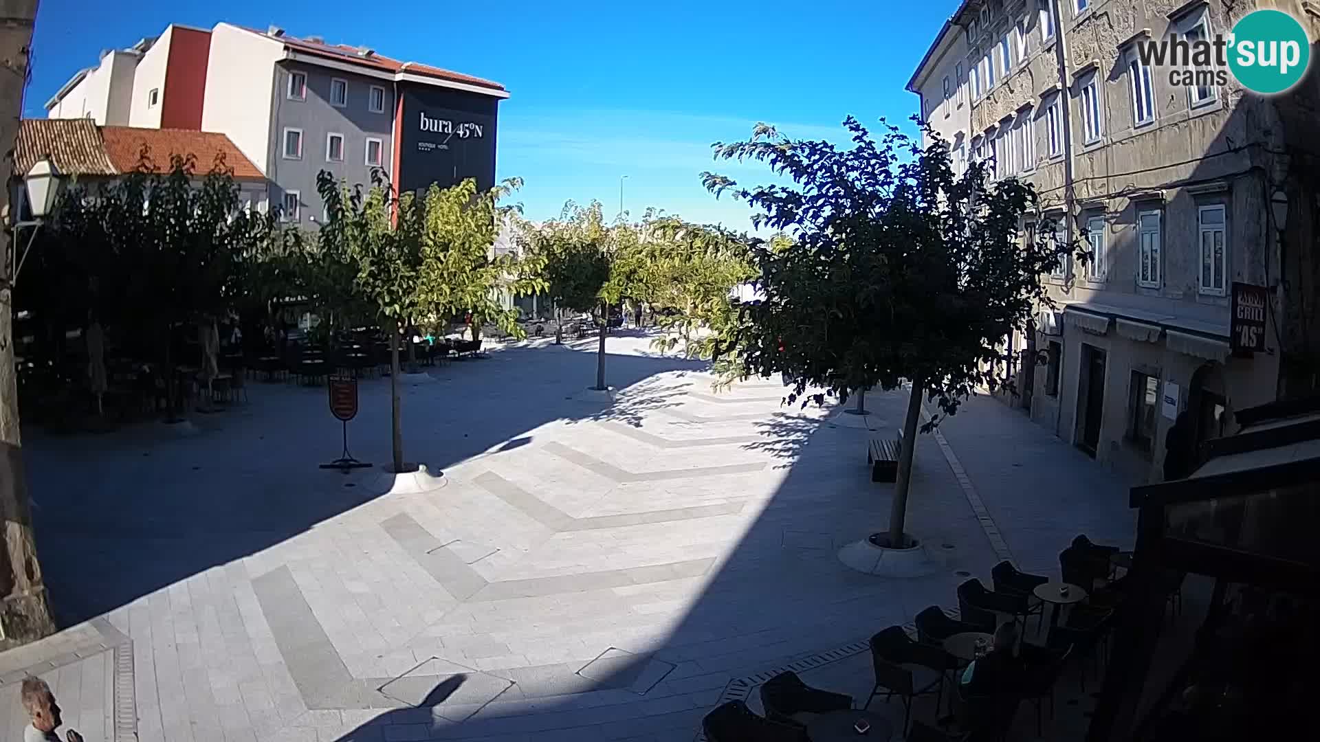 Center mesta Senj – Pavlinski trg – spletne kamere Dalmacija
