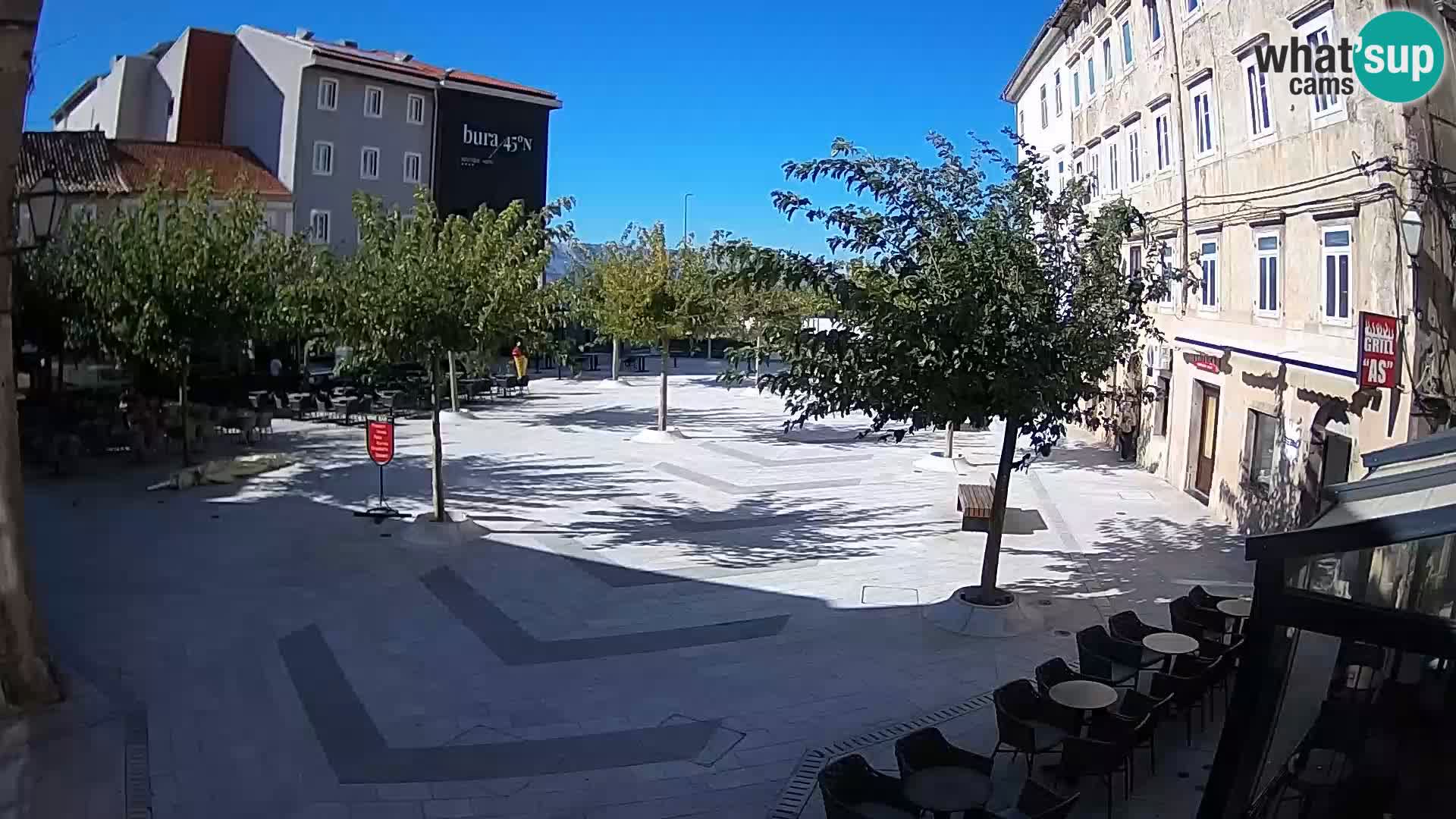 Centre de la ville de Senj – Place Pavlin – Live Cam Dalmatie