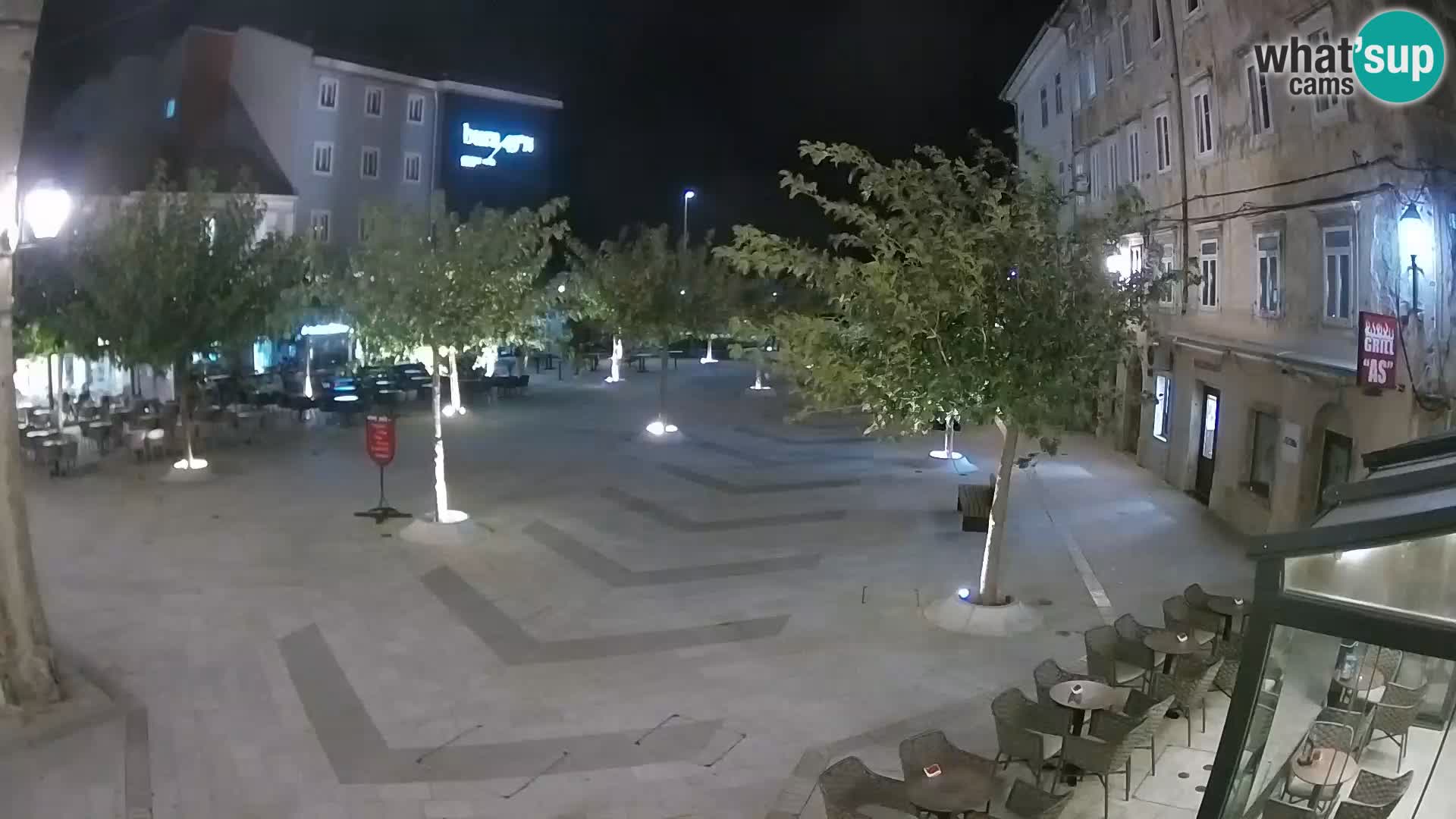 Centre de la ville de Senj – Place Pavlin – Live Cam Dalmatie