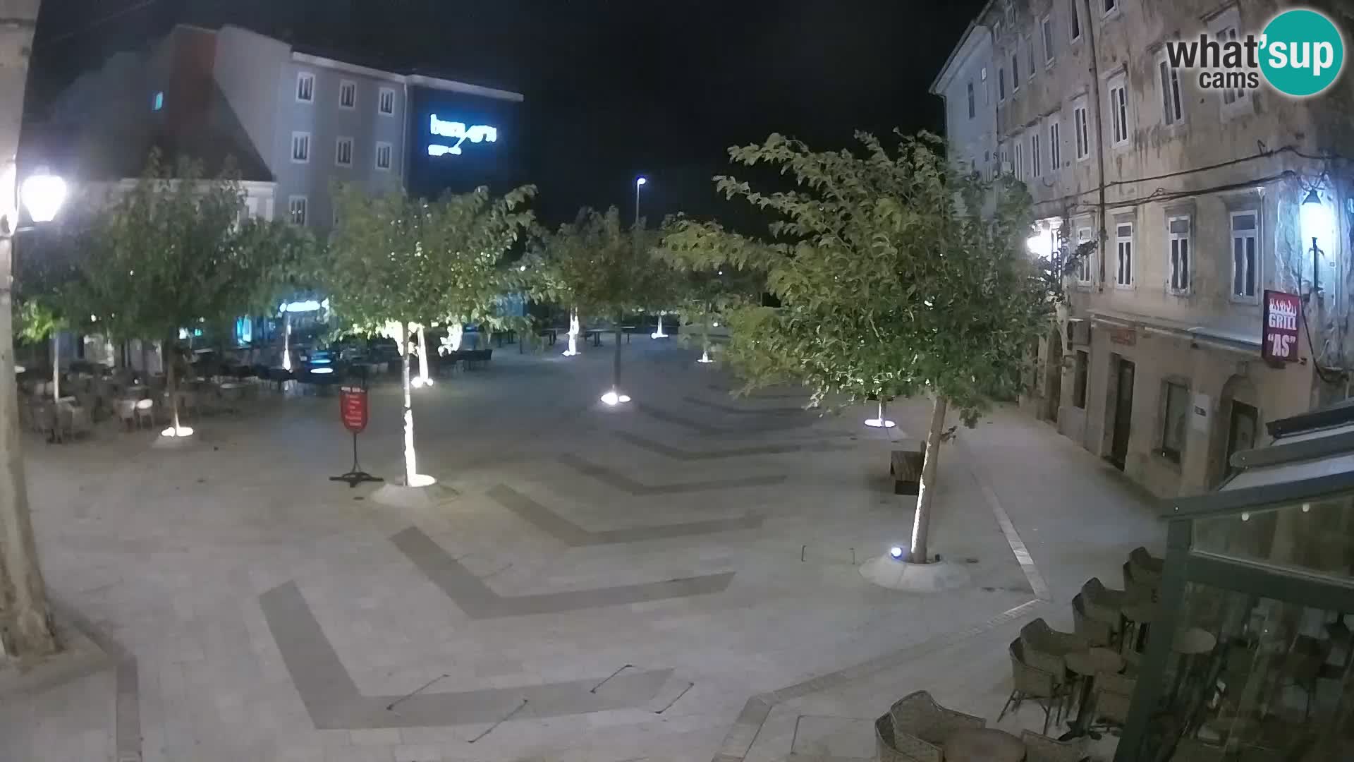 Center of Senj city – Pavlin square – Live Cam Dalmatia