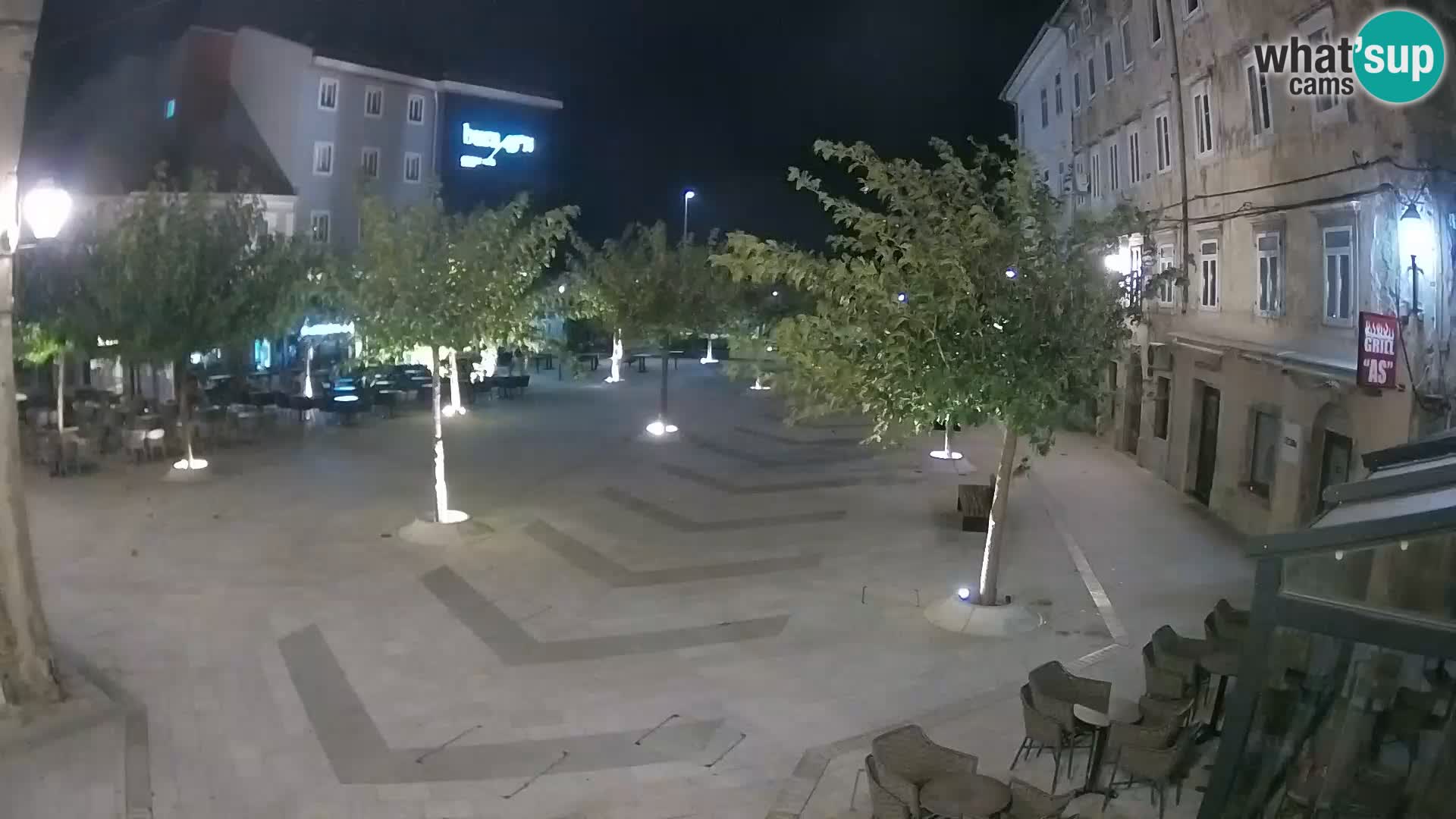 Centre de la ville de Senj – Place Pavlin – Live Cam Dalmatie