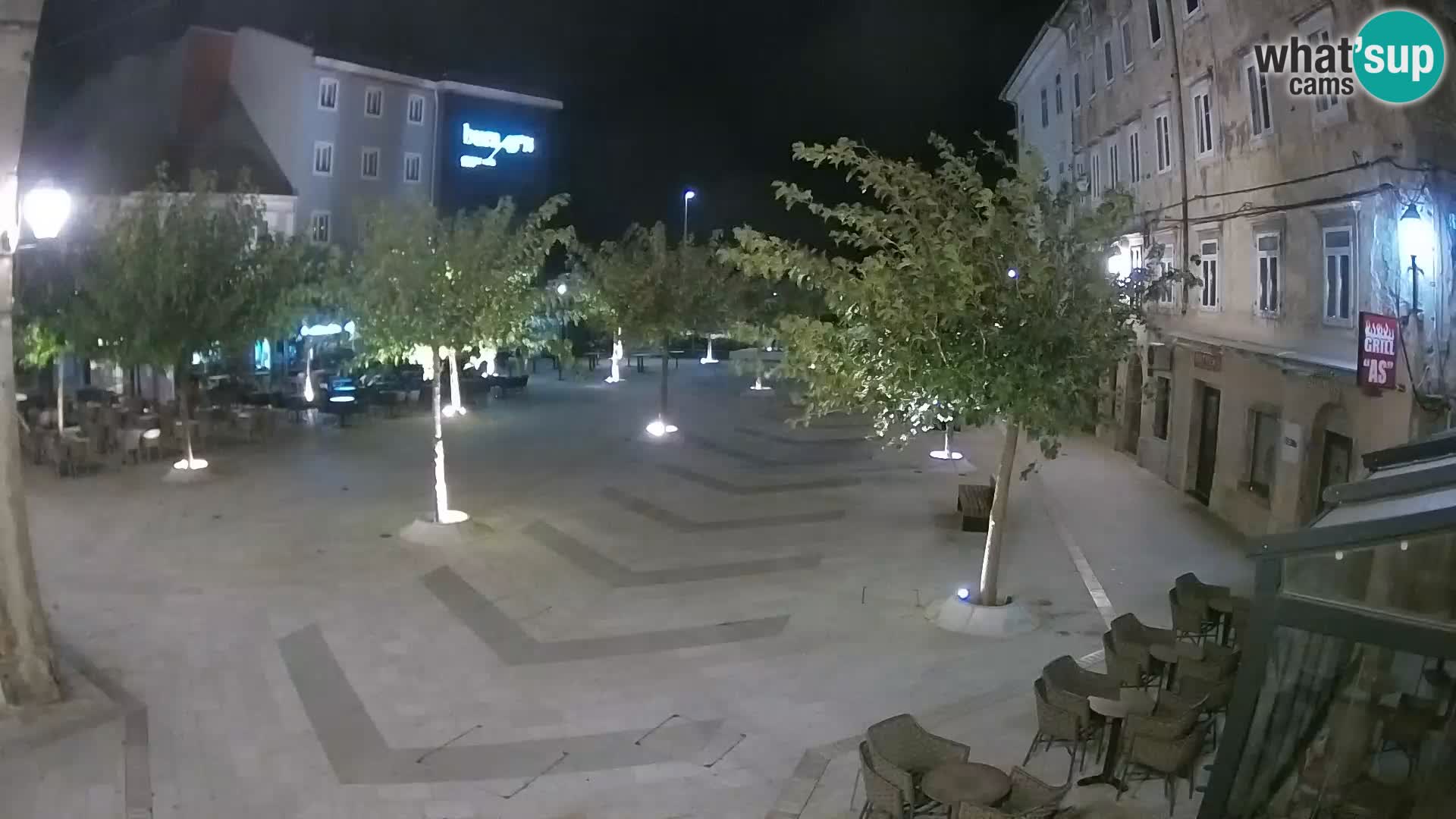 Center mesta Senj – Pavlinski trg – spletne kamere Dalmacija