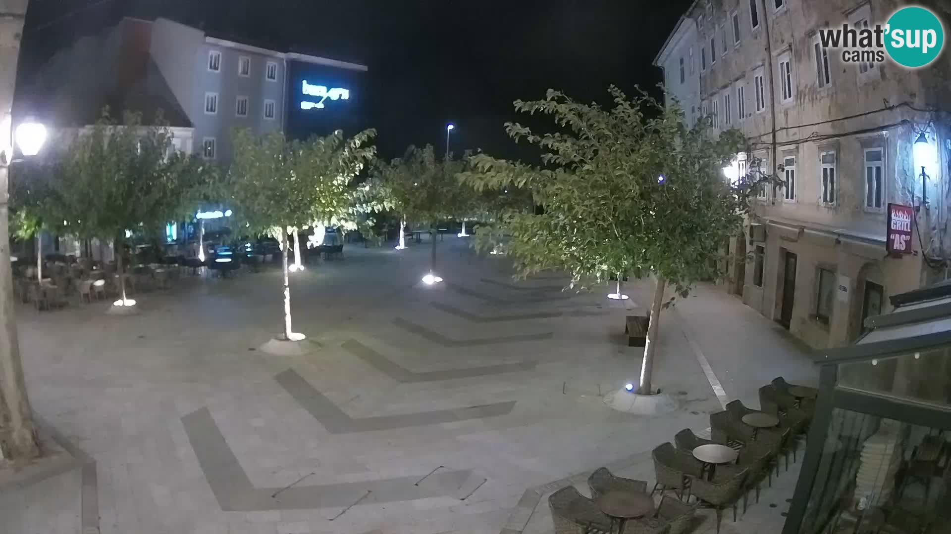 Center mesta Senj – Pavlinski trg – spletne kamere Dalmacija