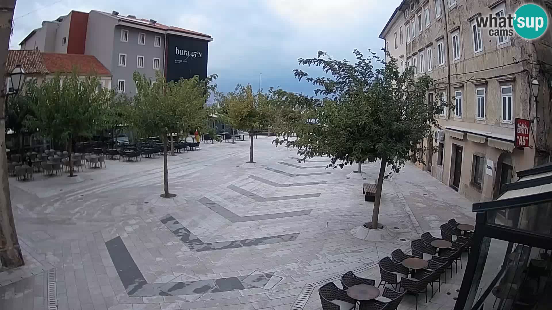 Centro de la ciudad de Senj – plaza Pavlin – Live Cam Dalmacia