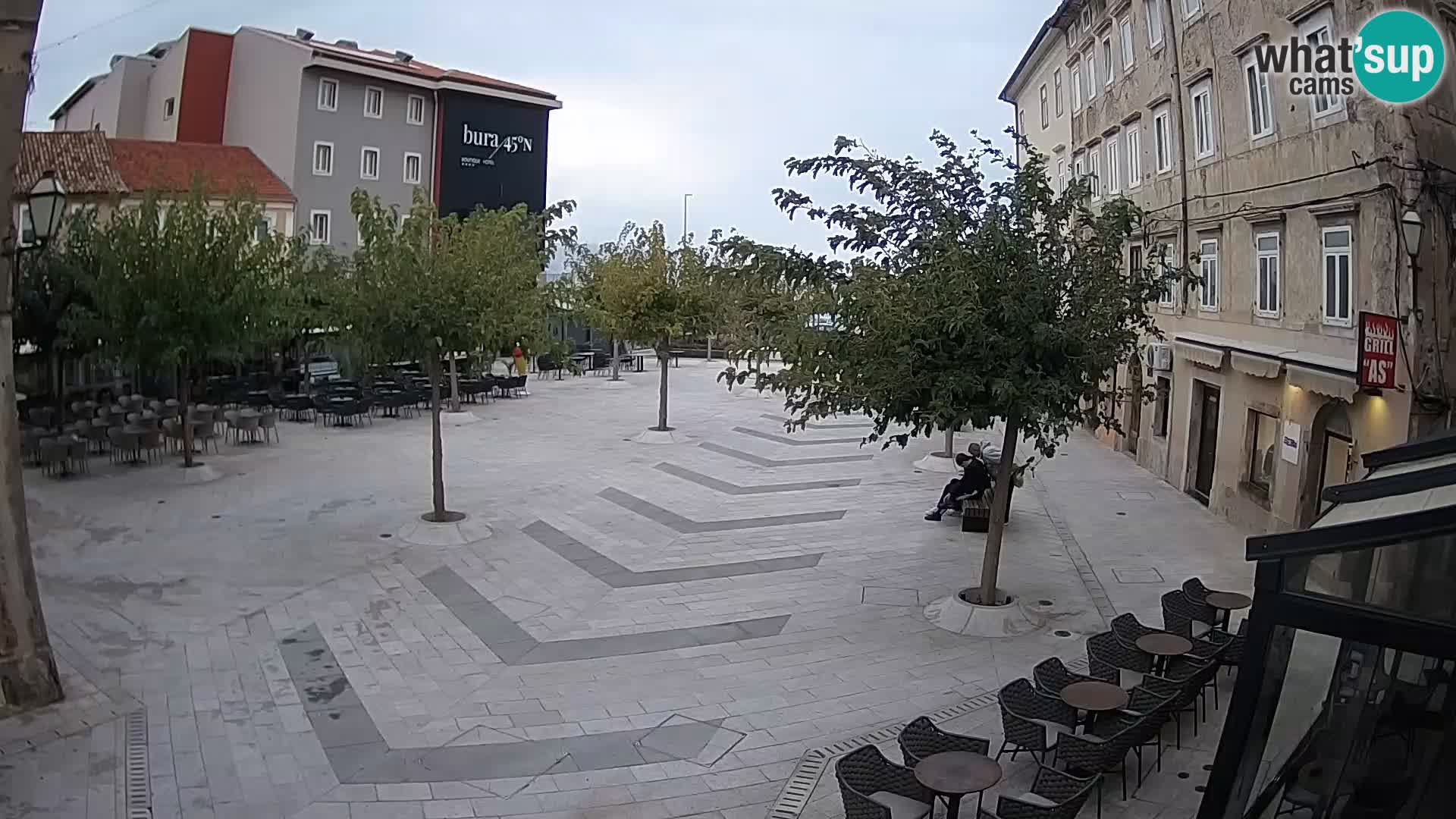 Centro de la ciudad de Senj – plaza Pavlin – Live Cam Dalmacia