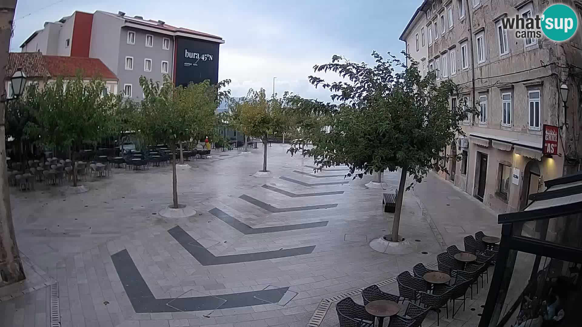 Centro de la ciudad de Senj – plaza Pavlin – Live Cam Dalmacia