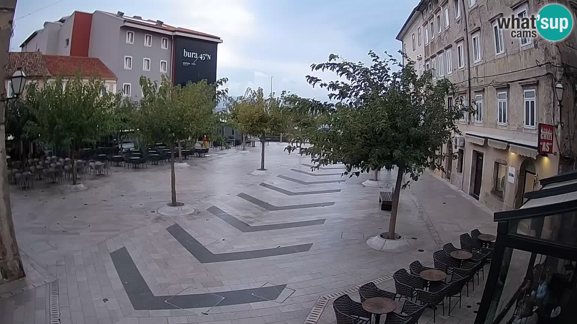 Centro de la ciudad de Senj – plaza Pavlin – Live Cam Dalmacia