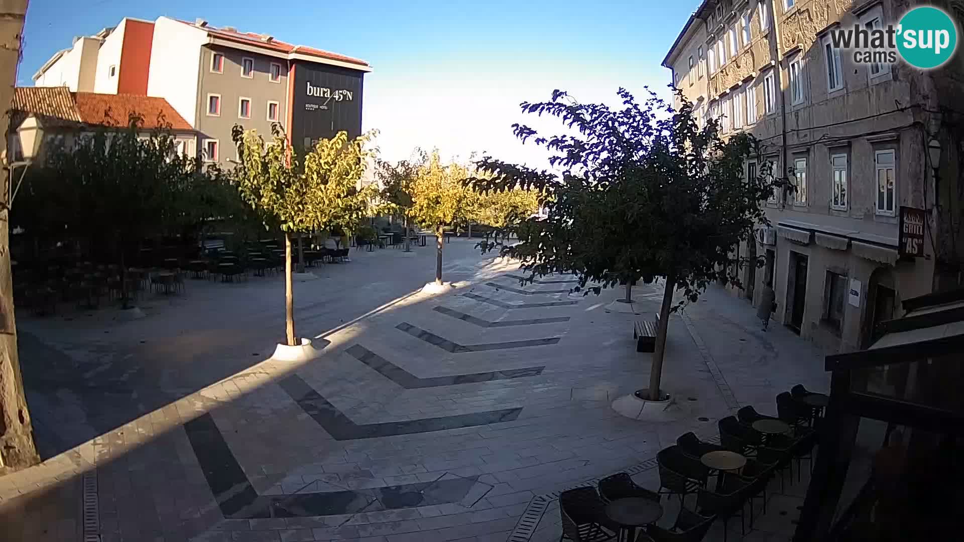 Center mesta Senj – Pavlinski trg – spletne kamere Dalmacija
