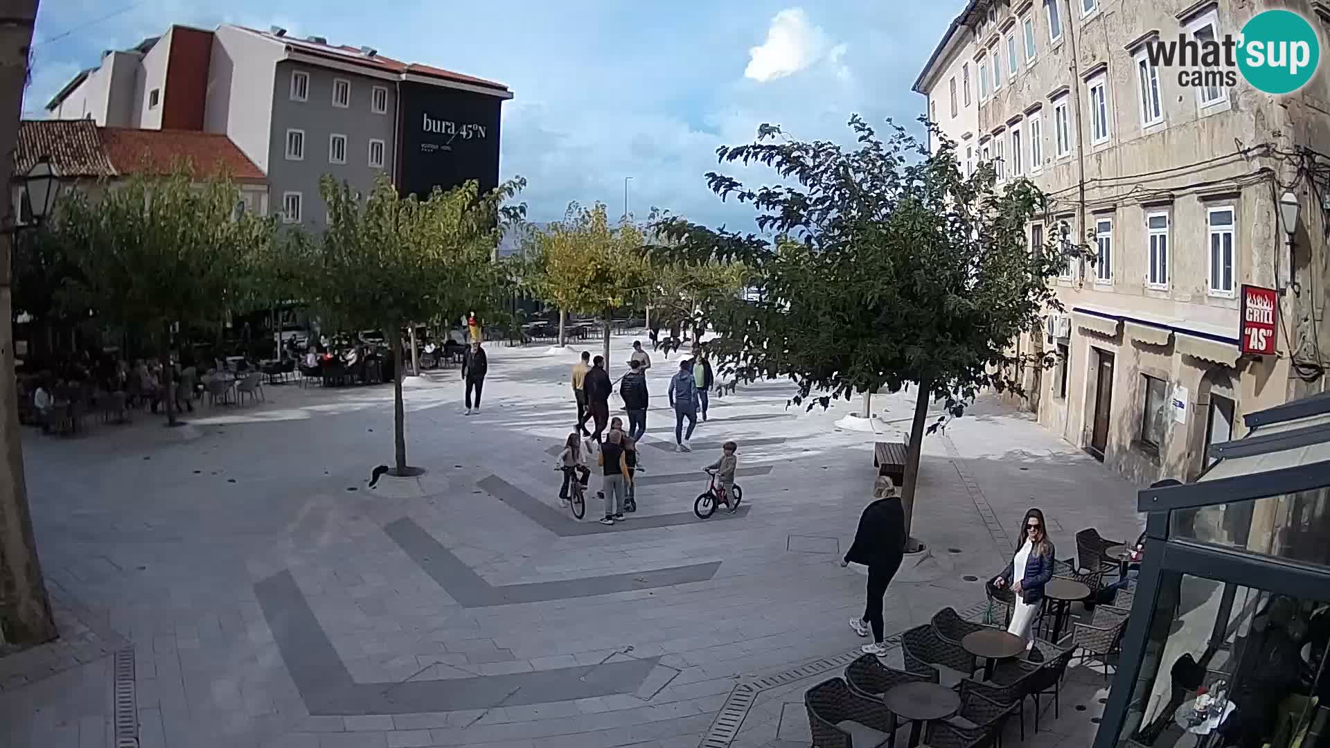 Centro della città di Senj – Piazza Pavlin – Live Cam Dalmazia