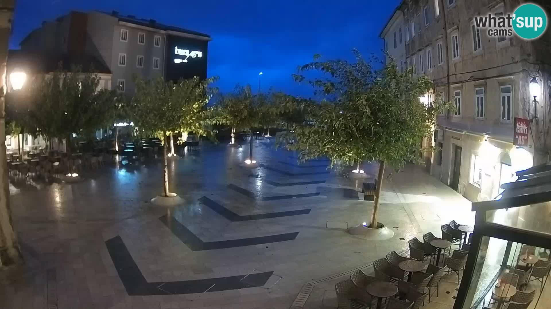 Centro de la ciudad de Senj – plaza Pavlin – Live Cam Dalmacia