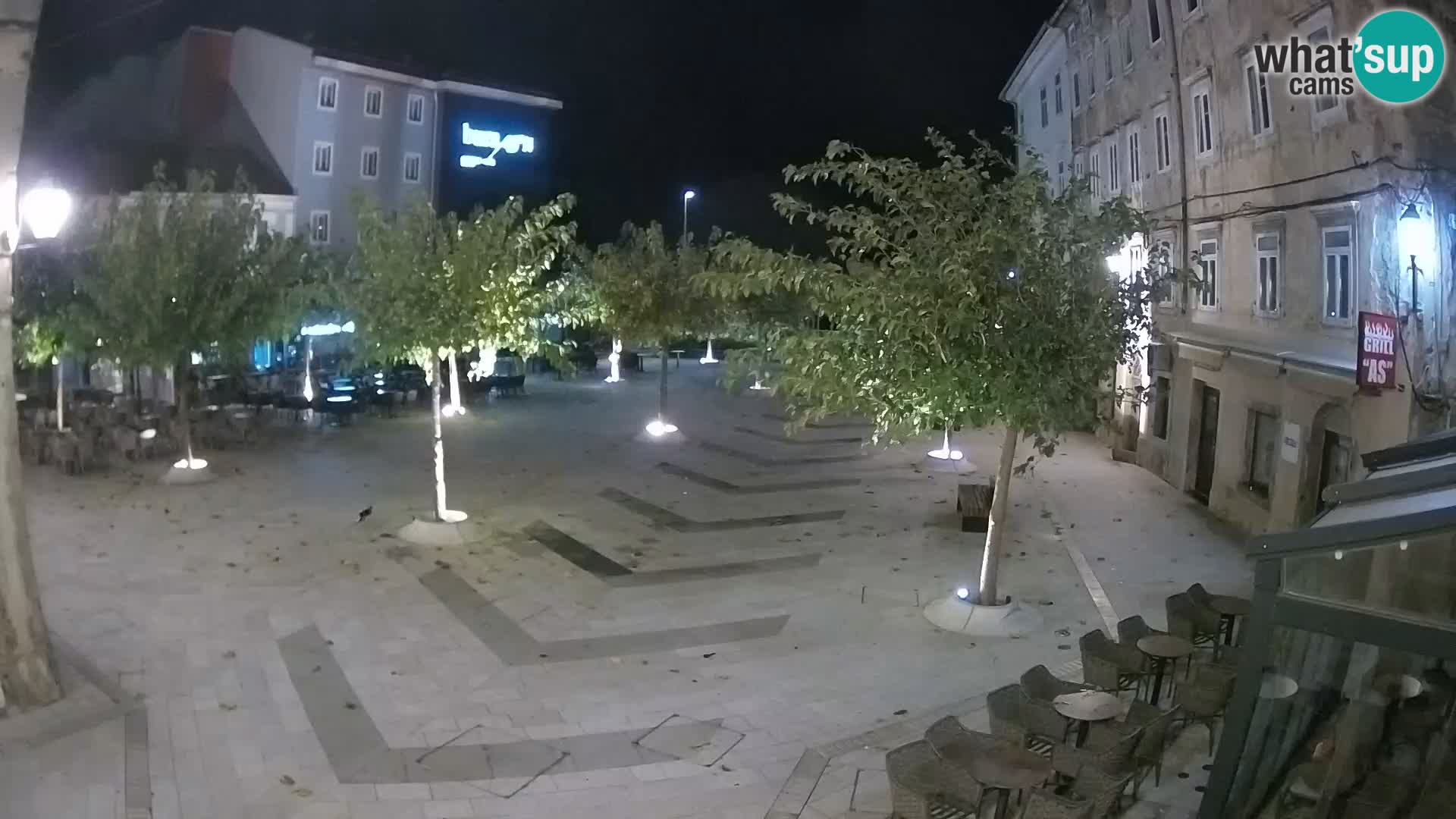 Centro de la ciudad de Senj – plaza Pavlin – Live Cam Dalmacia