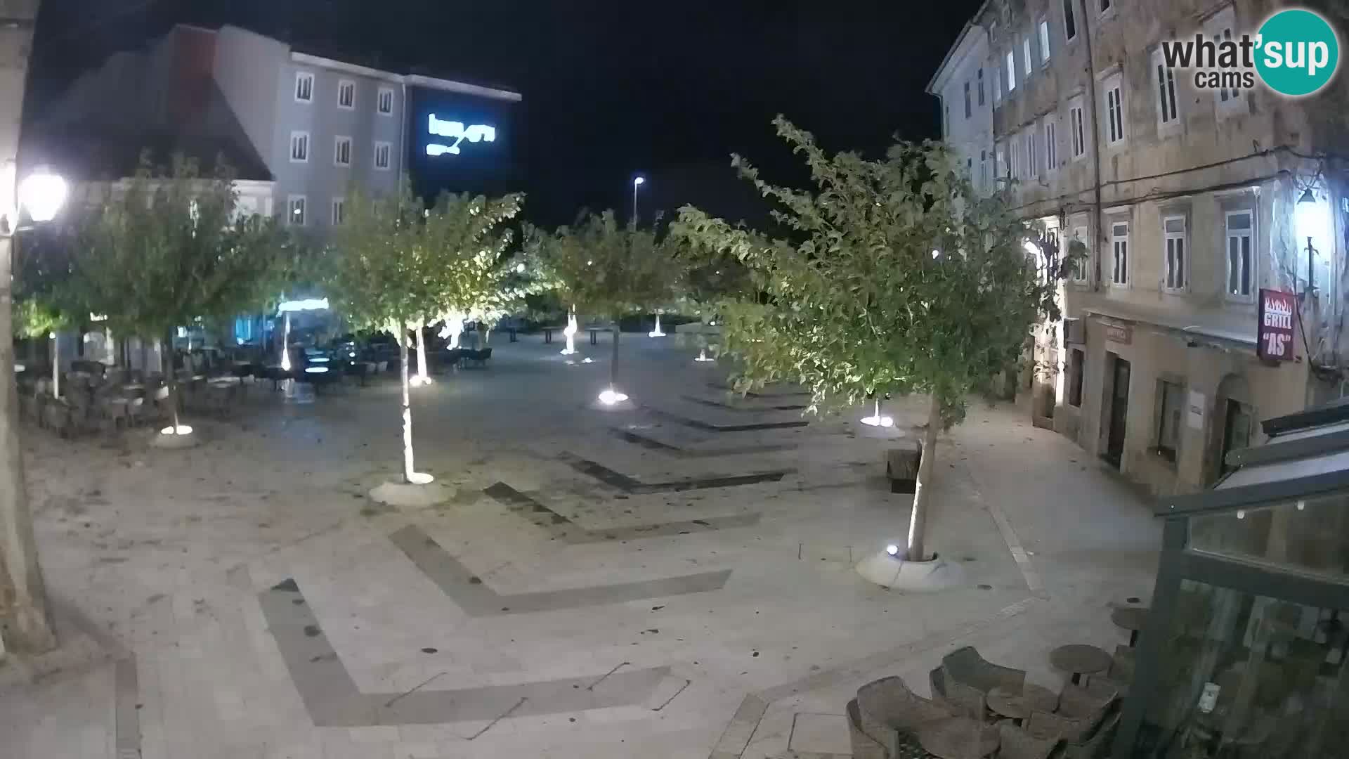 Center of Senj city – Pavlin square – Live Cam Dalmatia