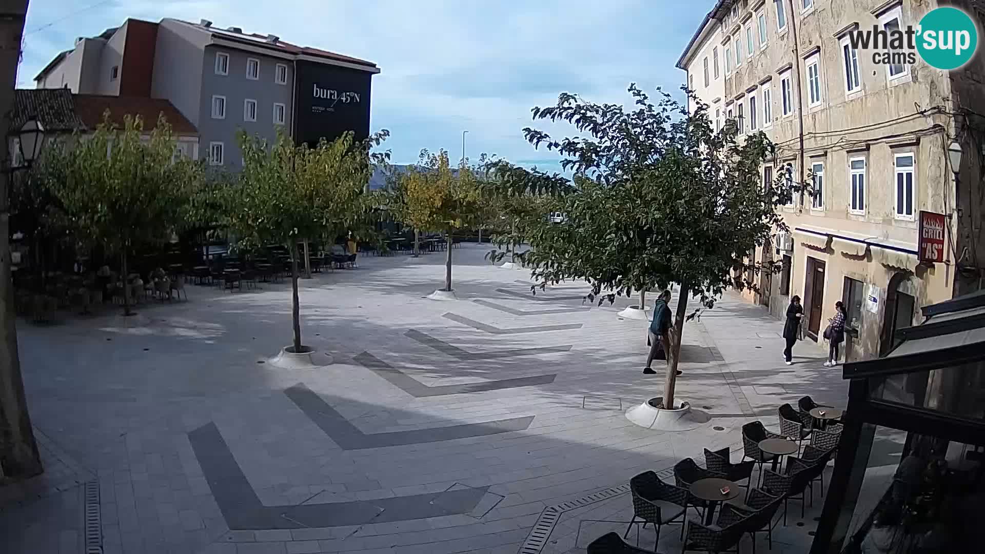 Centro della città di Senj – Piazza Pavlin – Live Cam Dalmazia