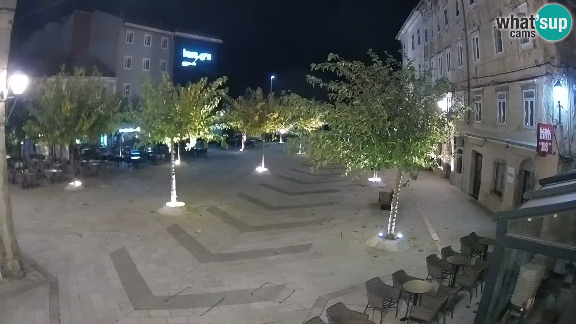 Centro de la ciudad de Senj – plaza Pavlin – Live Cam Dalmacia