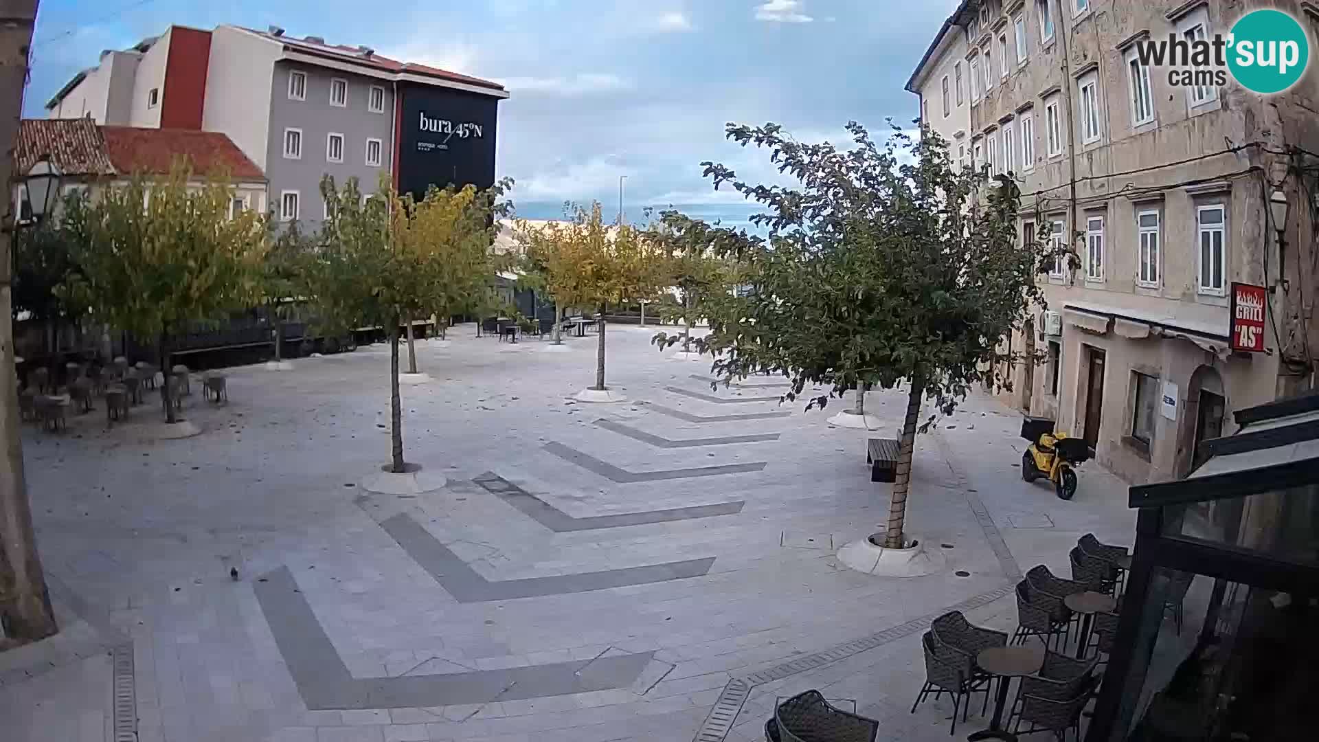 Centro della città di Senj – Piazza Pavlin – Live Cam Dalmazia