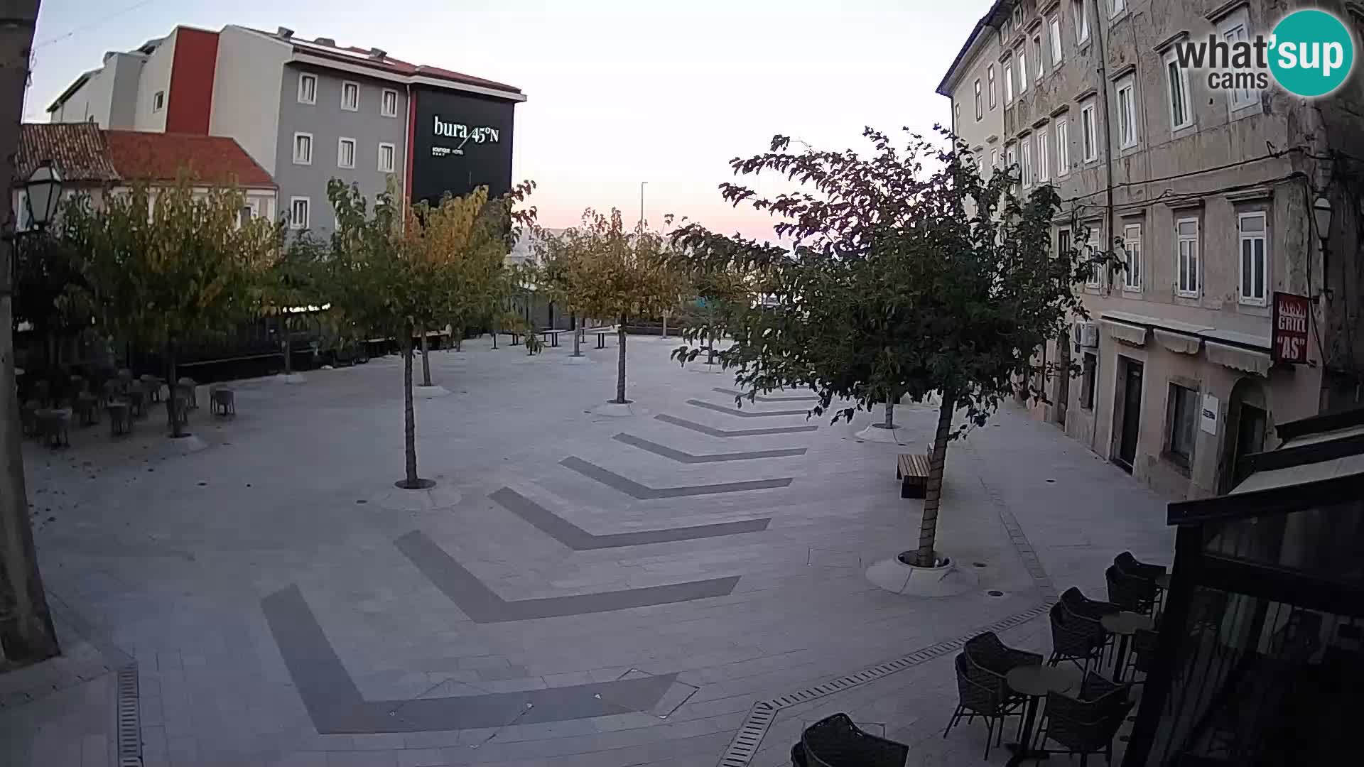 Centro della città di Senj – Piazza Pavlin – Live Cam Dalmazia