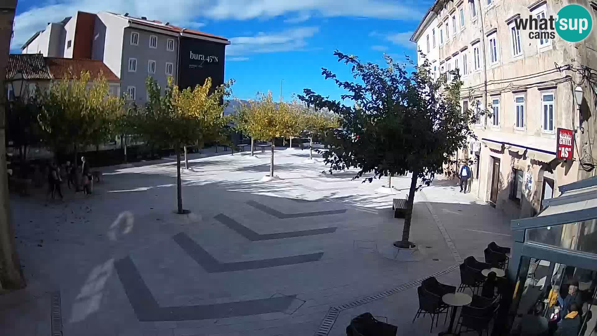 Center of Senj city – Pavlin square – Live Cam Dalmatia
