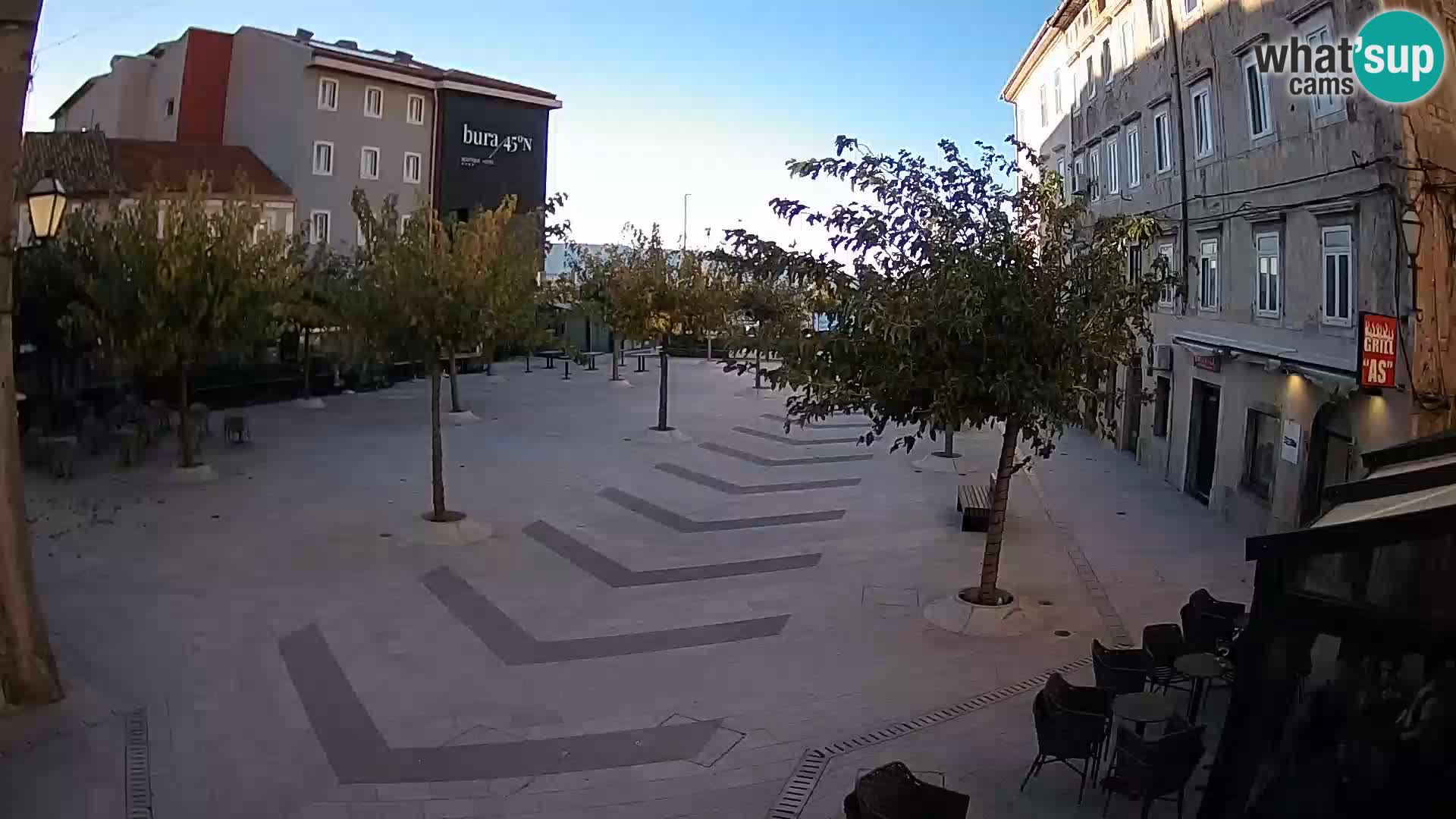 Centro della città di Senj – Piazza Pavlin – Live Cam Dalmazia