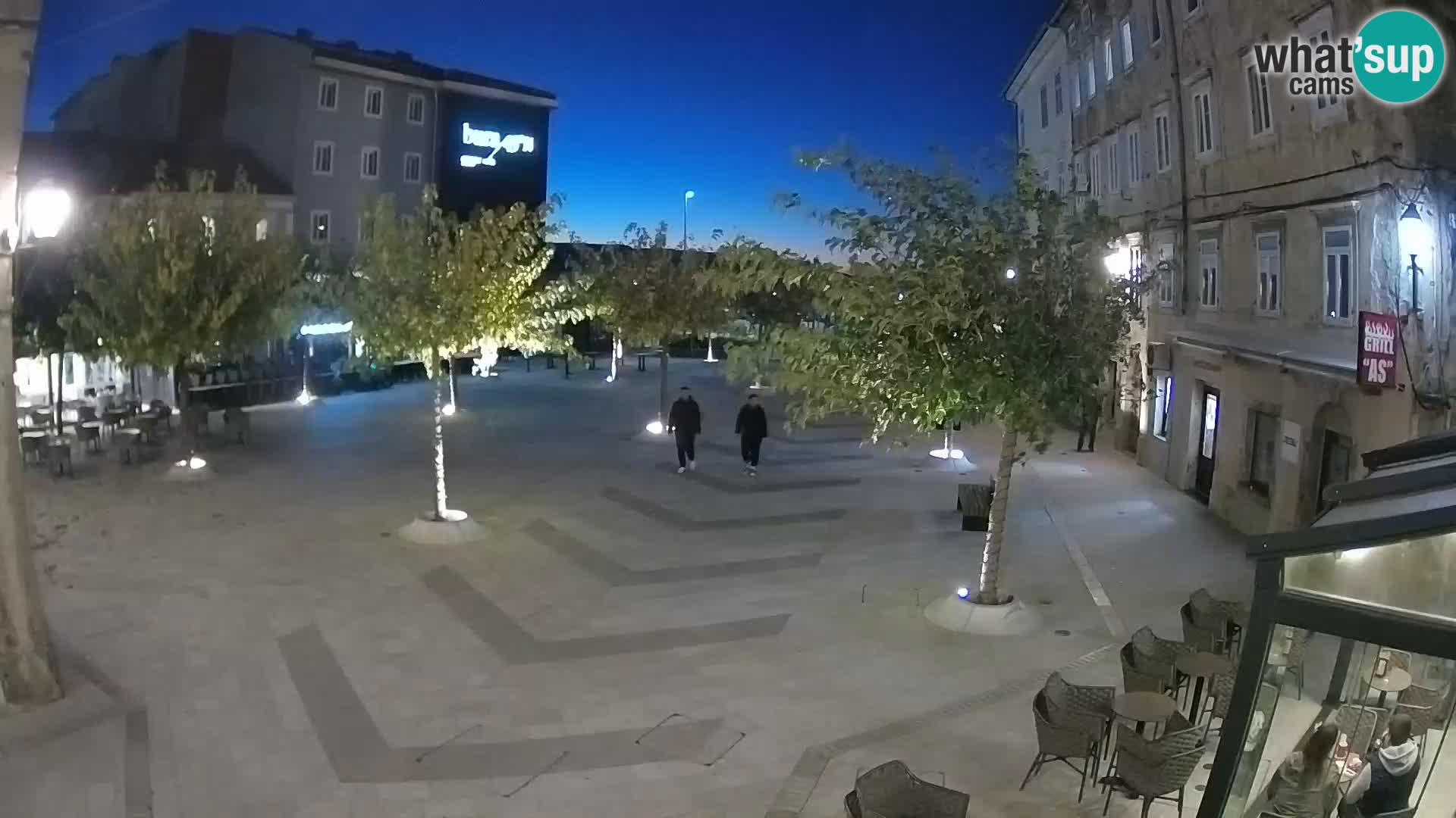 Centro de la ciudad de Senj – plaza Pavlin – Live Cam Dalmacia